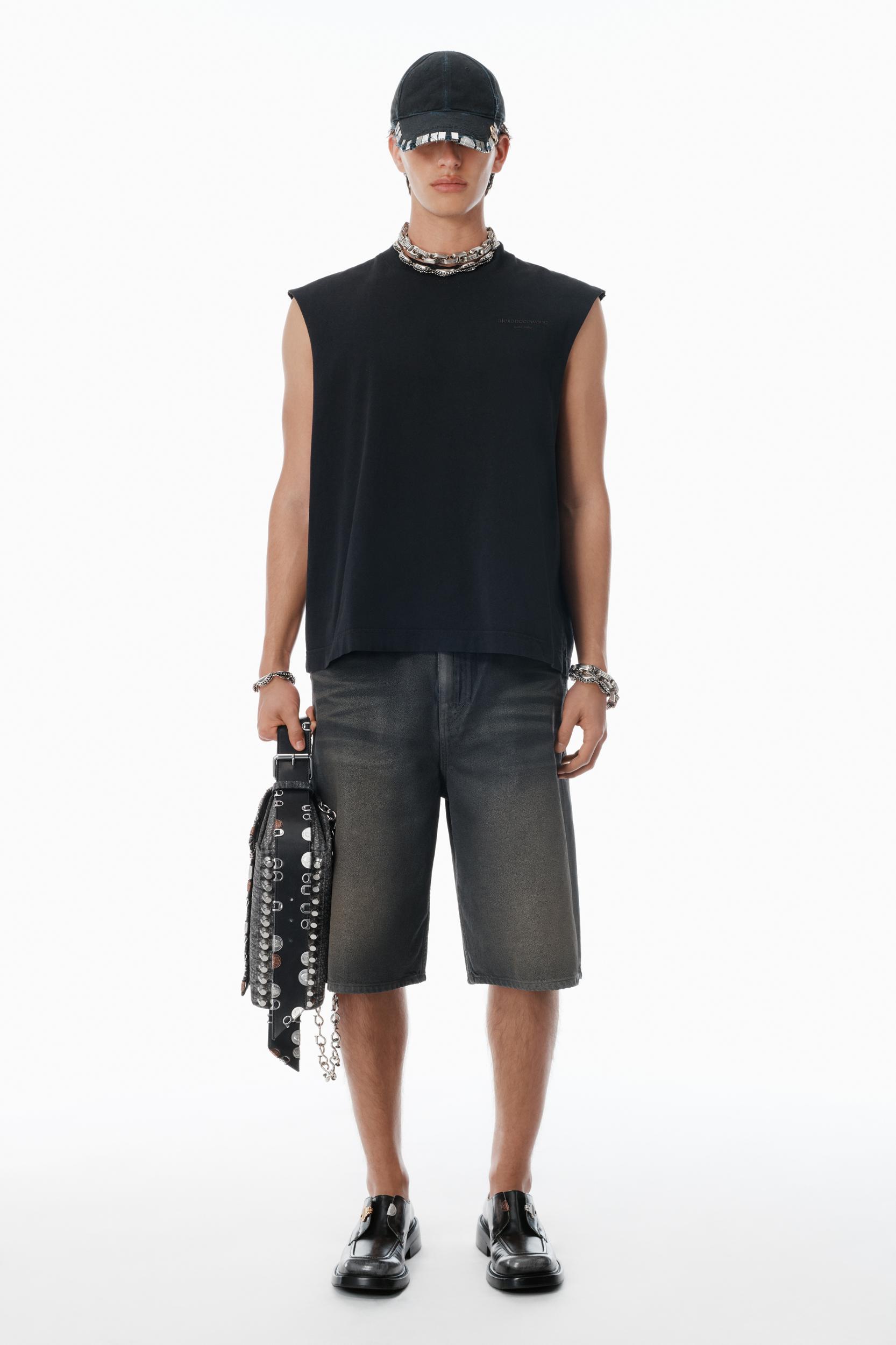 Black Vintage Fade-effect Muscle Tank Product Image