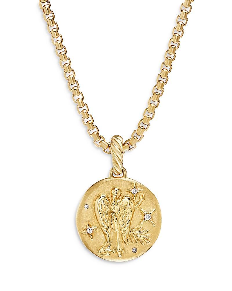 David Yurman 18K Yellow Gold Diamond Aquarius Amulet Pendant Product Image