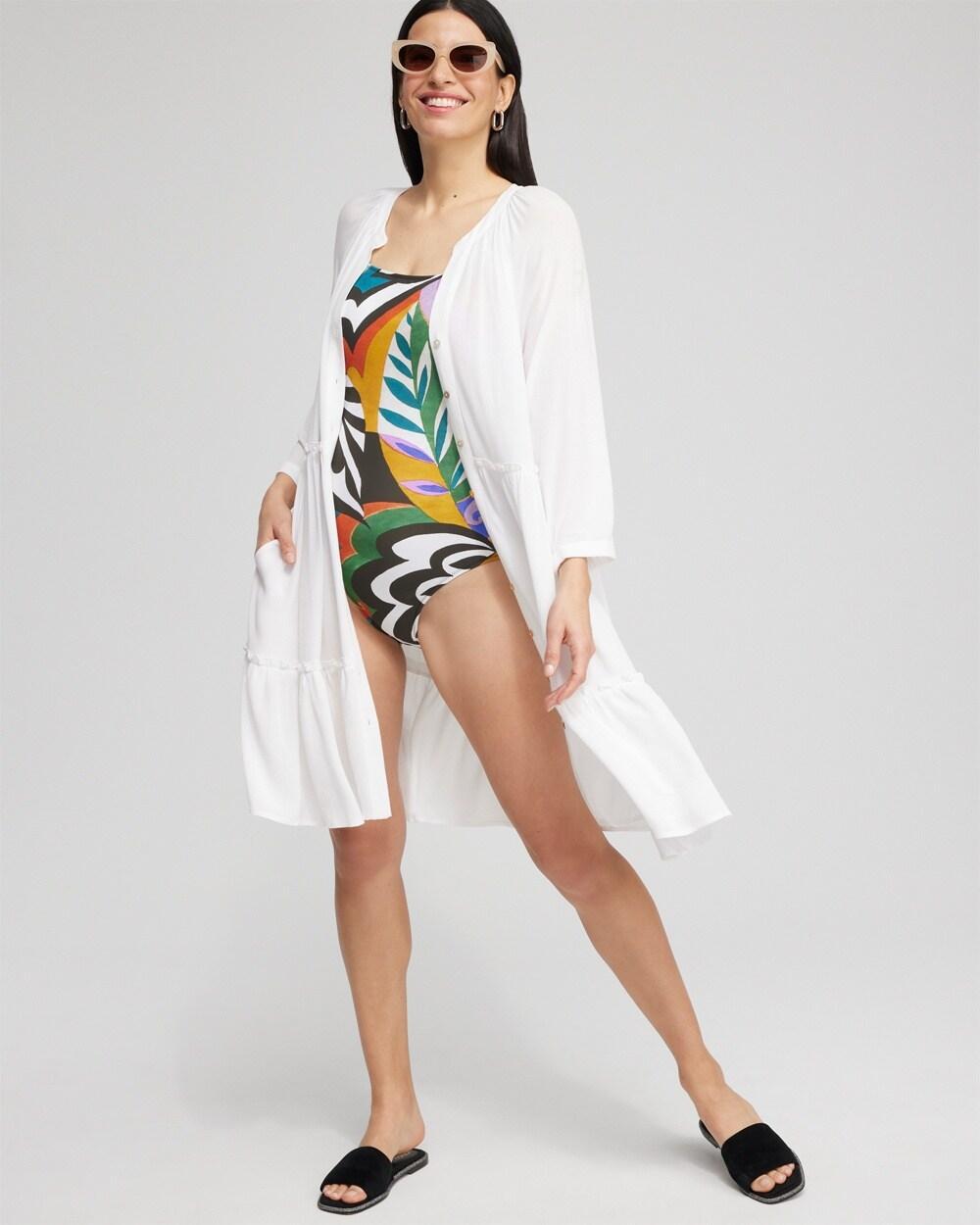 Button Front Swim Coverup Product Image