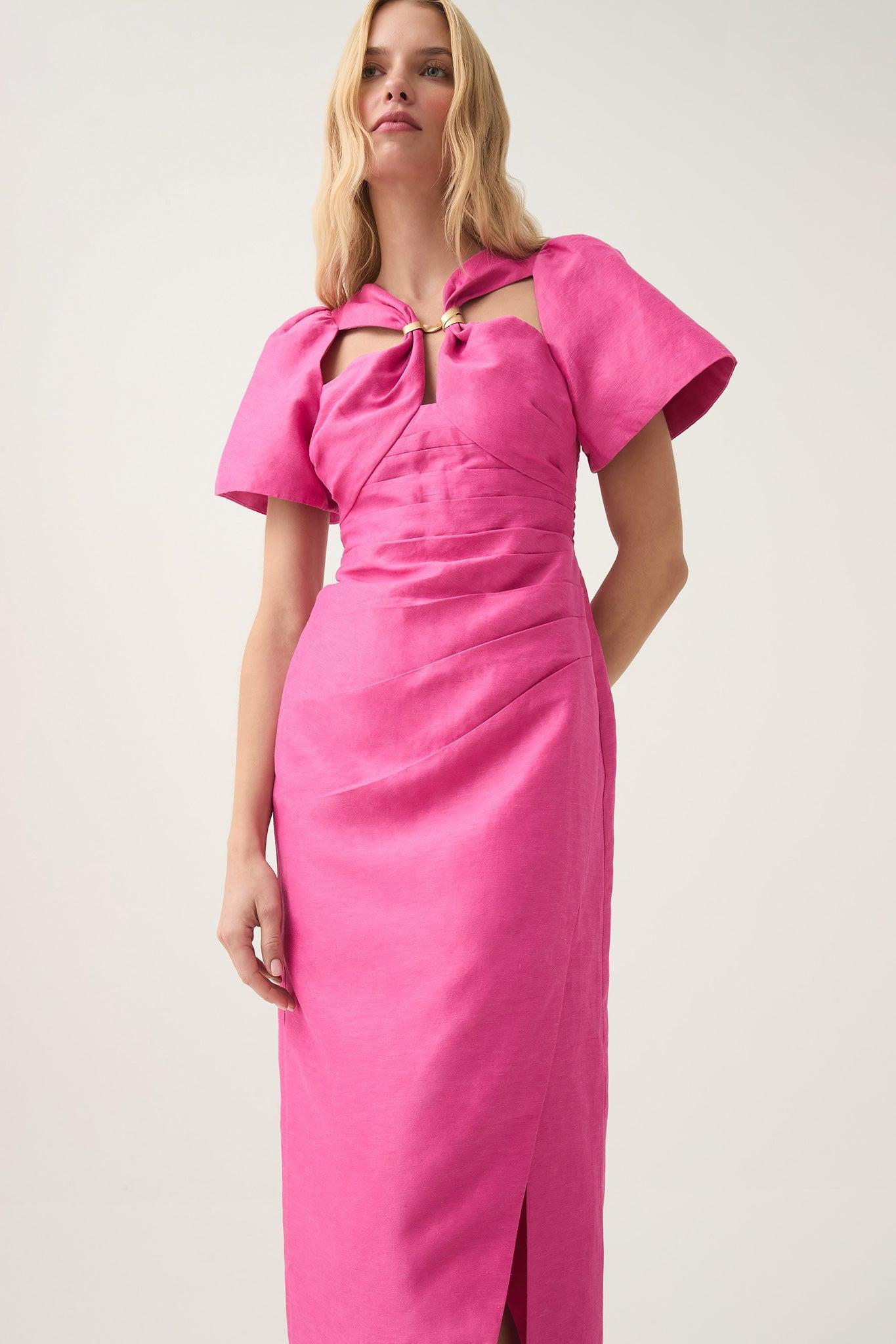 Presence Twisted Midi Dress Product Image