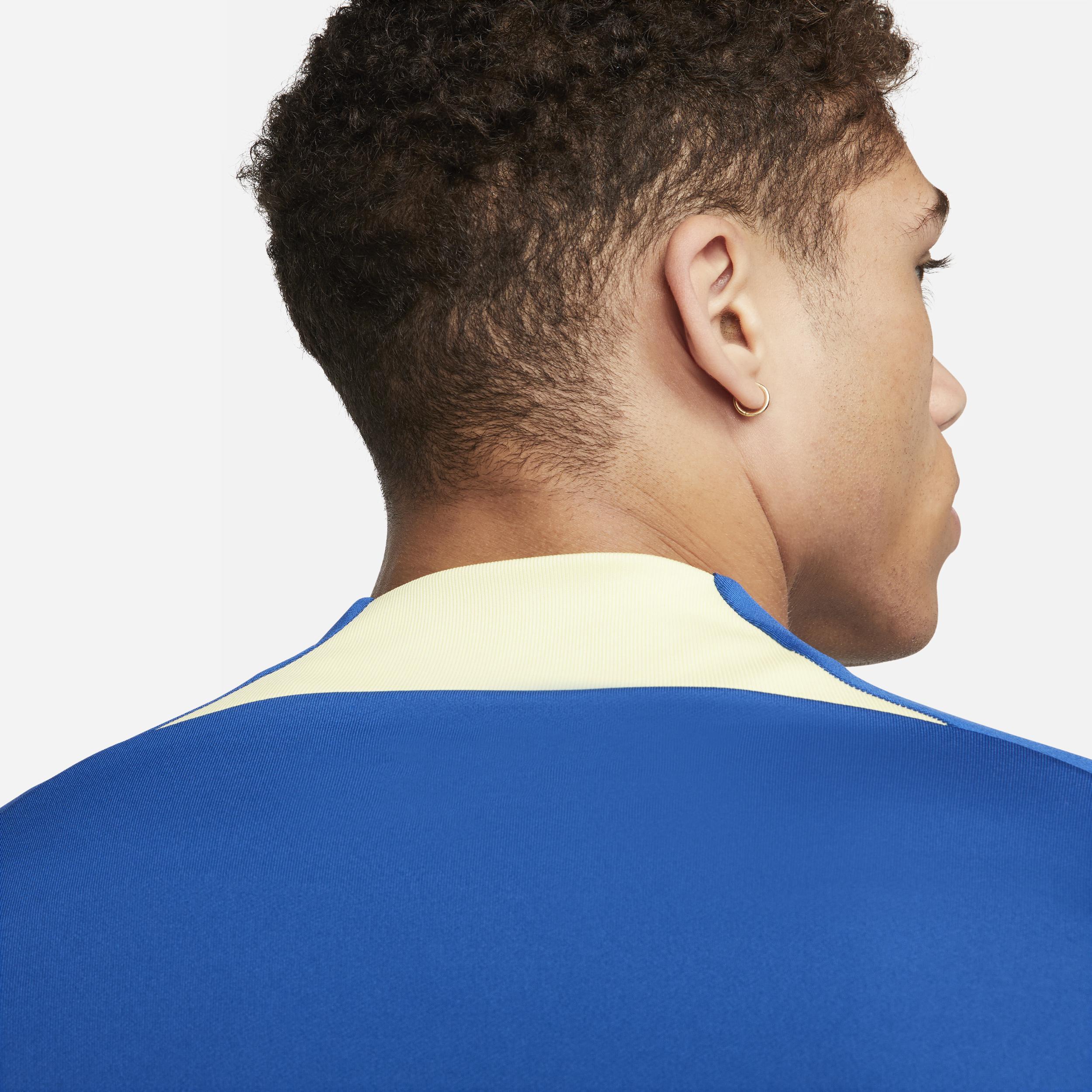 Men's Nike Blue Club America Strike Drill Performance Raglan Quarter-Zip Long Sleeve Top, Size: Medium, Caf Blue Product Image