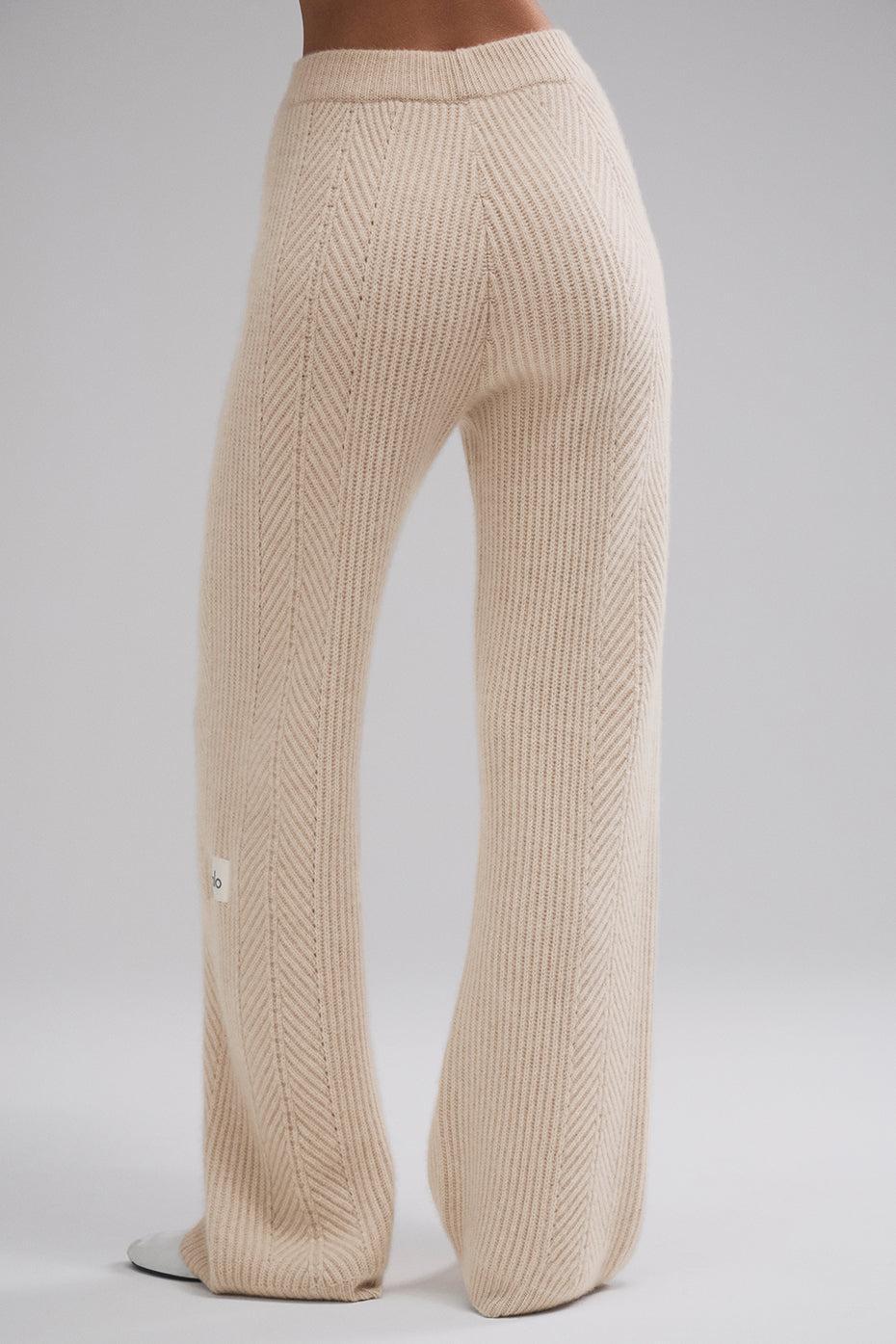 Winter Magic Cashmere Wide Leg Pant - Birch Heather Product Image