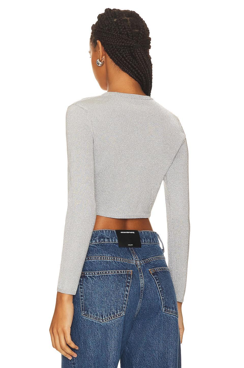 Long Sleeve V Neck Cardigan Alexander Wang Product Image