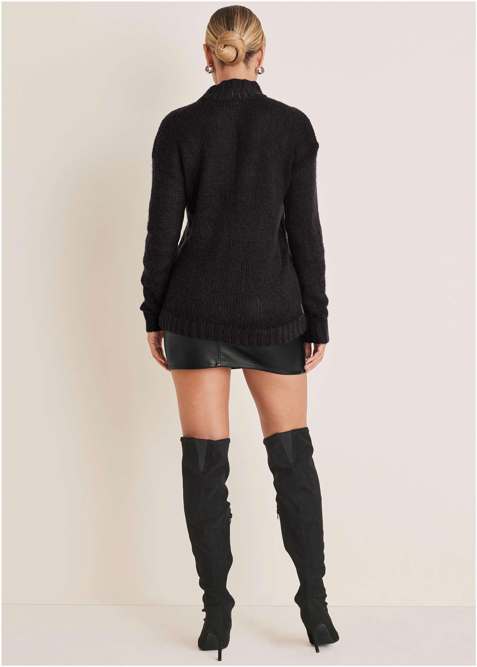 Printed Turtleneck Sweater - Midnight Garden Product Image