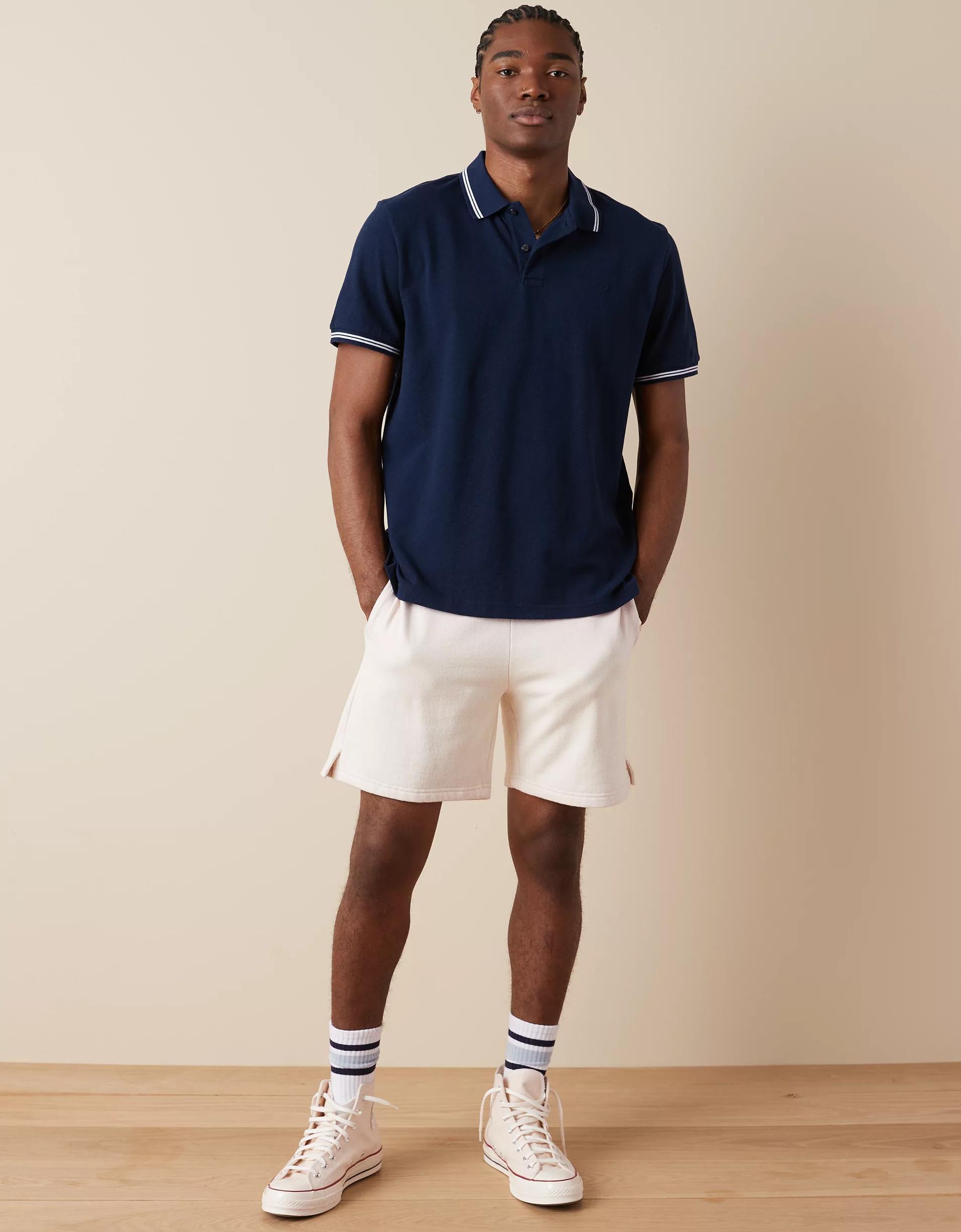AE Lived-In Pique Polo Shirt Product Image
