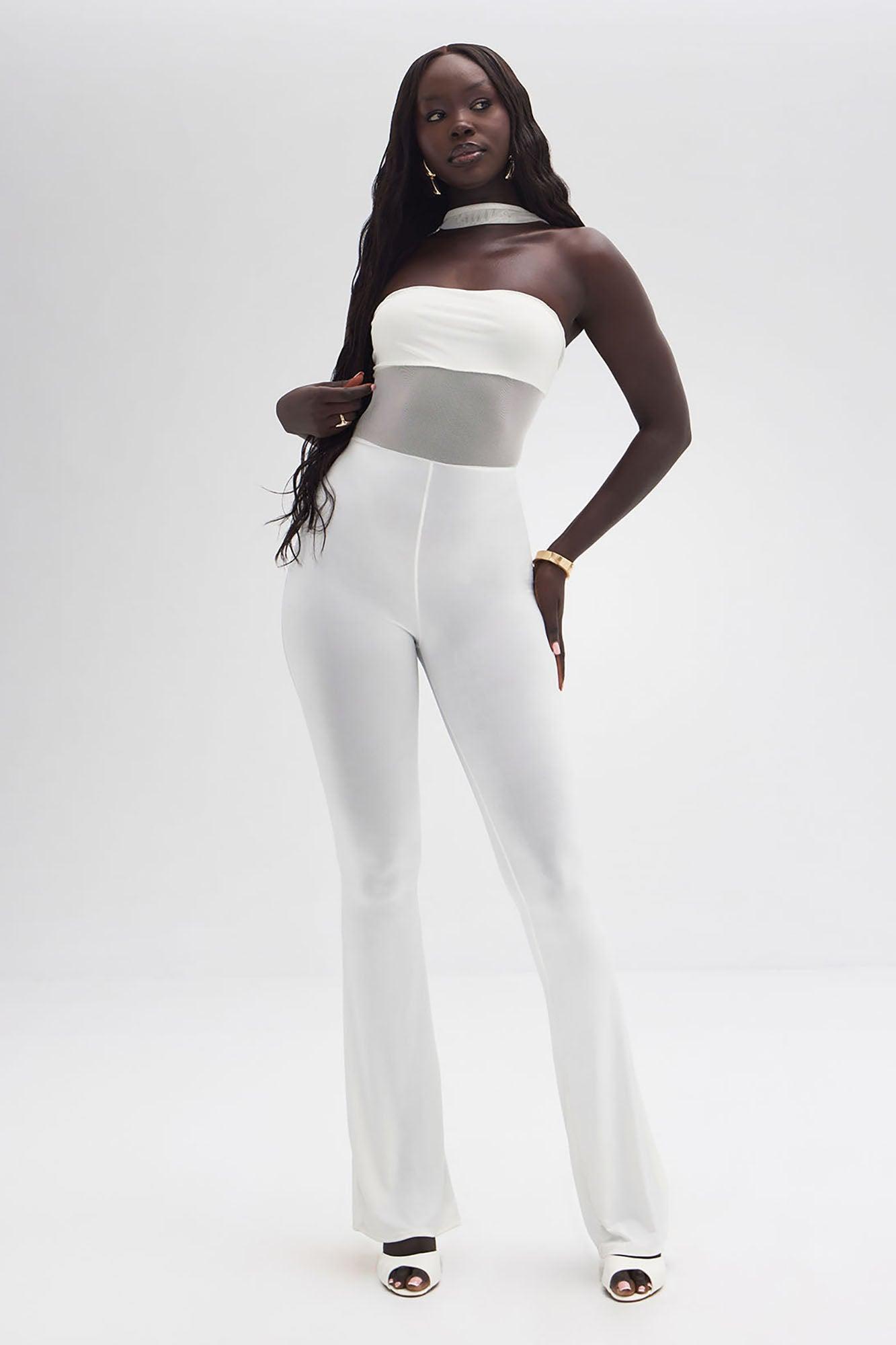 Off-limits Sheer Mesh Jumpsuit - White Female Product Image