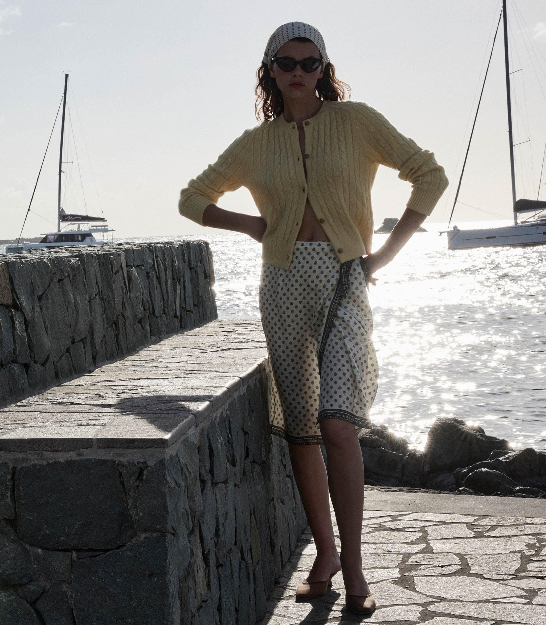 DELIA SKIRT -- RIVIERA FOULARD Product Image