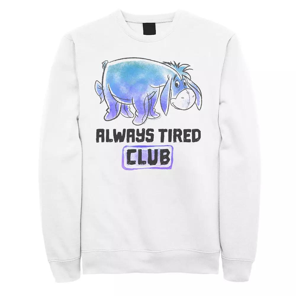 Disney's Winnie The Pooh Eeyore Always Tired Club Men's Sweatshirt, Size: Small, White Product Image