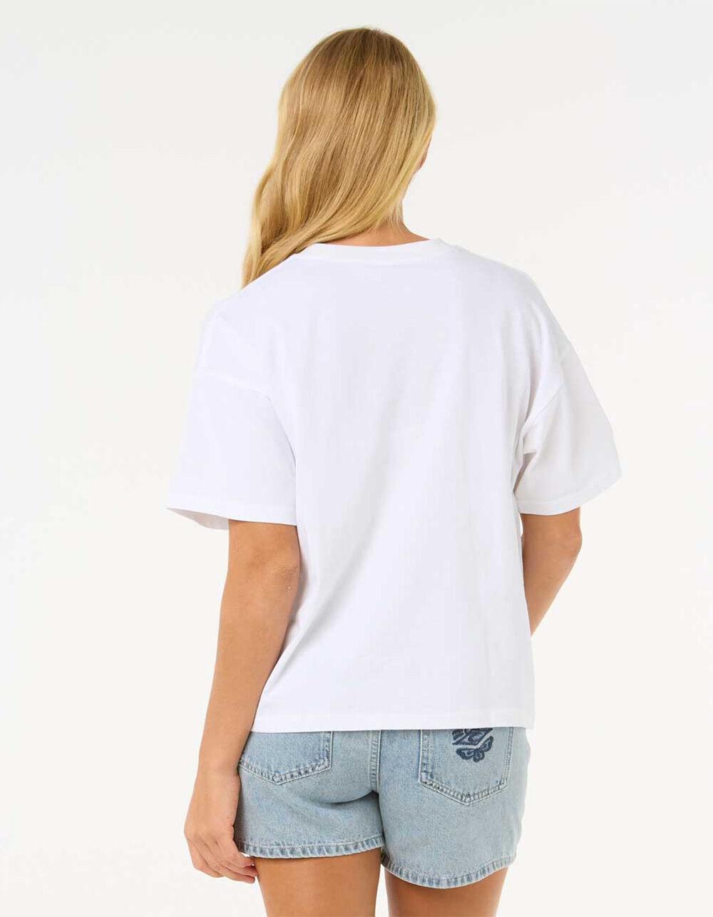 RIP CURL Varsity Womens Heritage Tee - WHITE Product Image