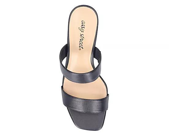 Easy Street Clovelle Women's Square Toe Block Heel Sandals, Size: 7, Silver Product Image