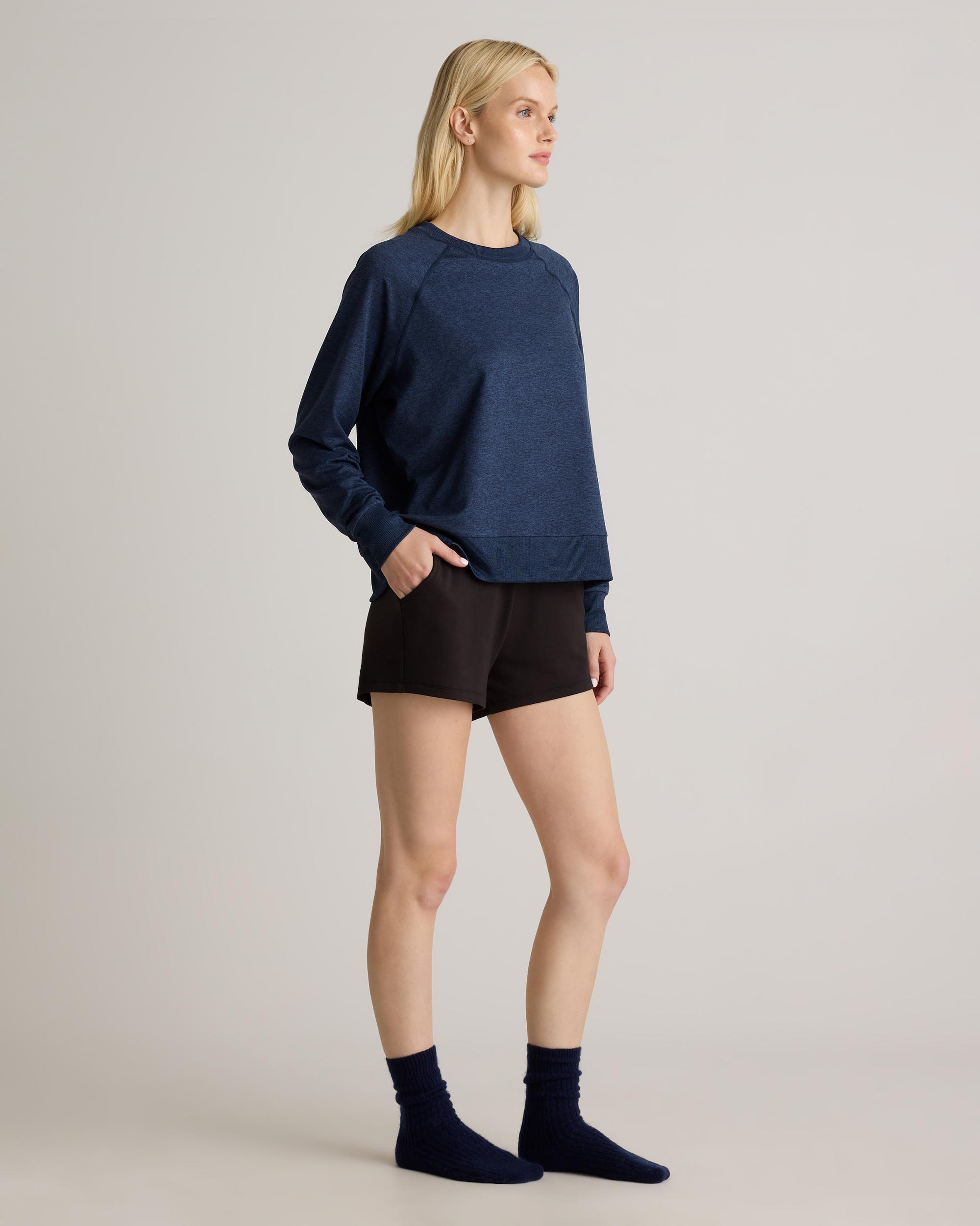 Quince | Women's Flowknit Pullover Crew Neck Alpaca Sweater Recycled Polyester / Spandex Product Image