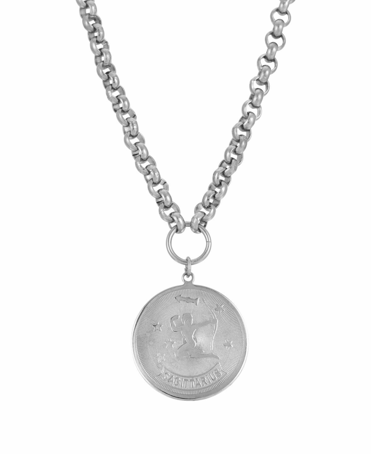 1928 Round Sagitarius Pendant Necklace, Womens, November Product Image