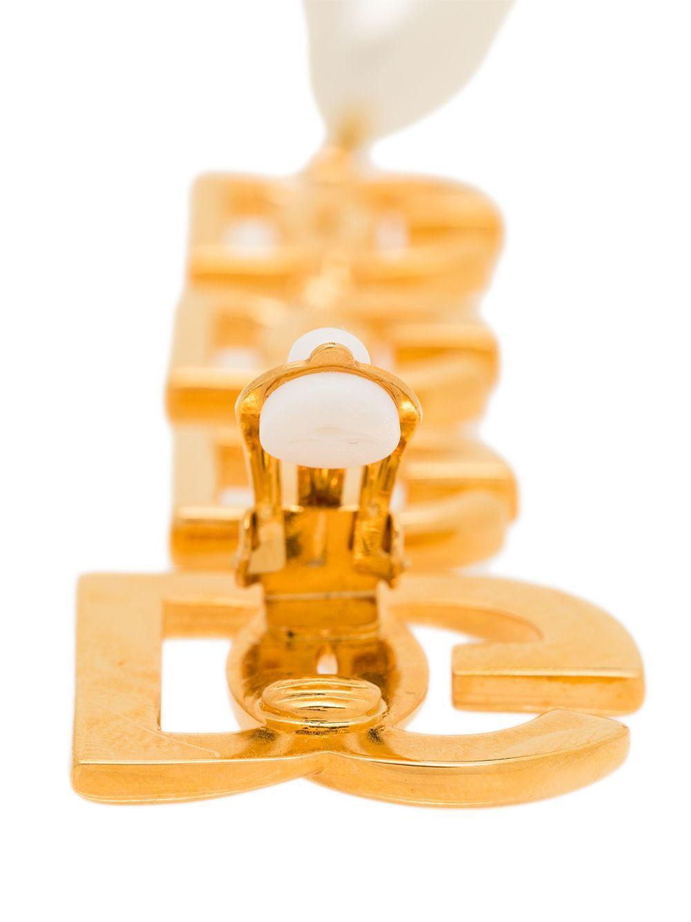 DG Logo pearl-embellished earrings Product Image