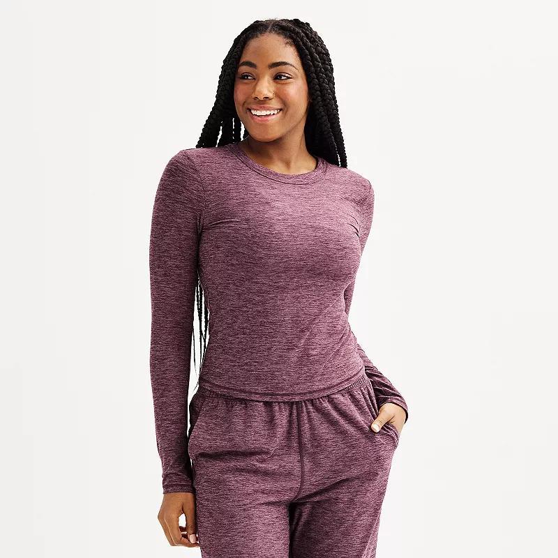 Women's FLX Wander Long Sleeve Tee, Size: XXL, Purple Sherry Product Image