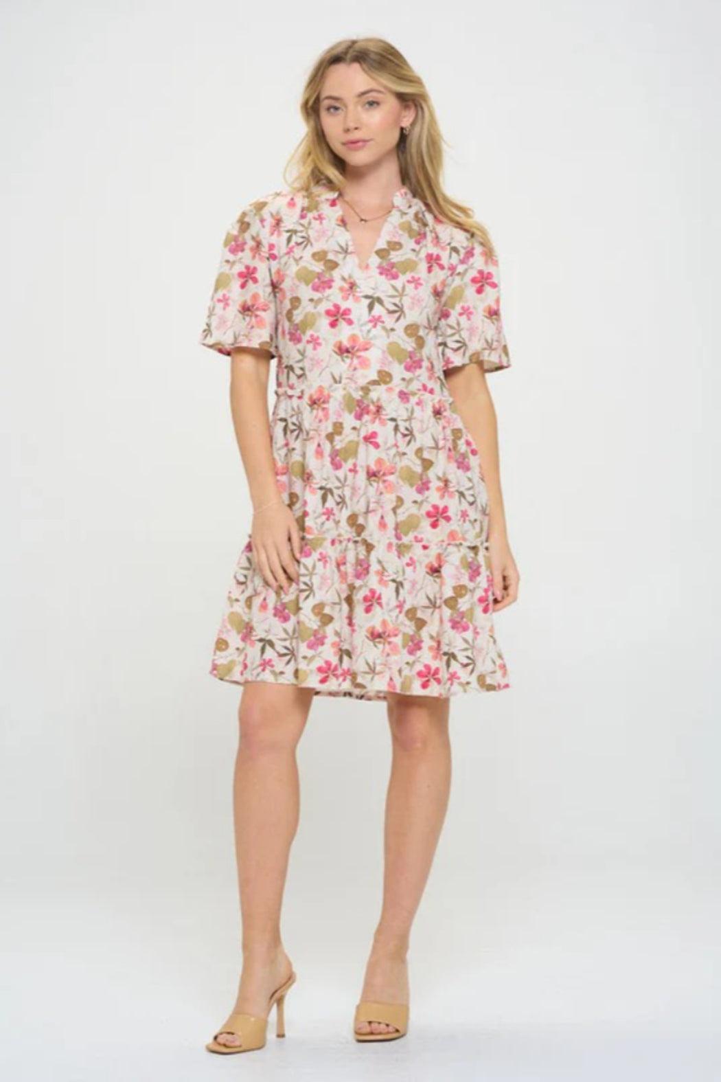PINK HIBISCUS DRESS Product Image