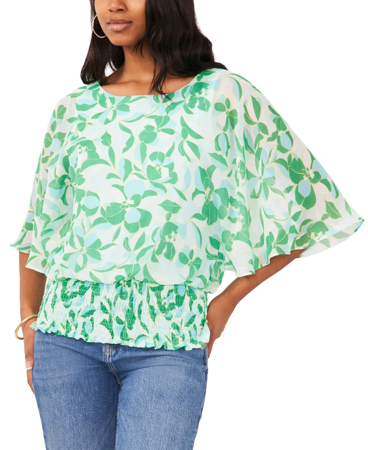 Sam & Jess Womens Smocked-Waist Top Product Image