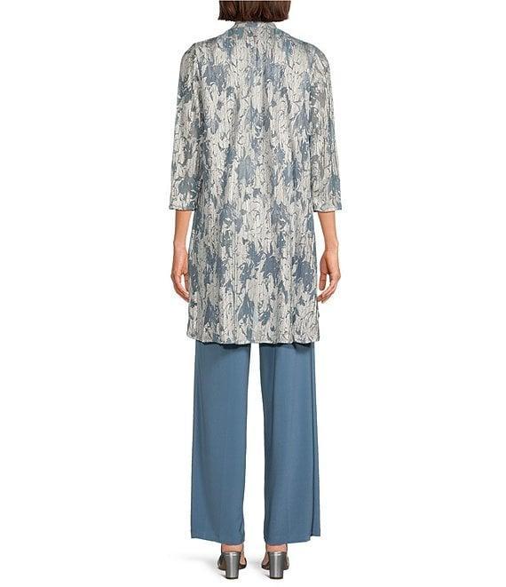 R & M Richards Petite Size 3/4 Sleeve Round Neck 3-Piece Pant Set Product Image