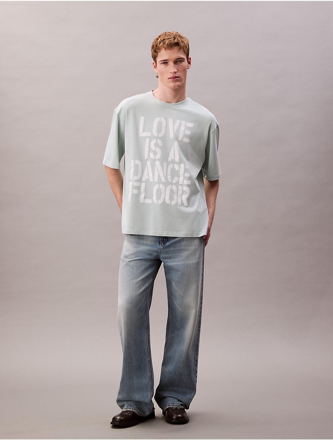 Calvin Klein Mens Marc Hundley Pride Love Is A Dance Floor Relaxed T-Shirt - White Product Image