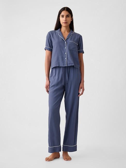 Linen-Blend PJ Shirt Product Image
