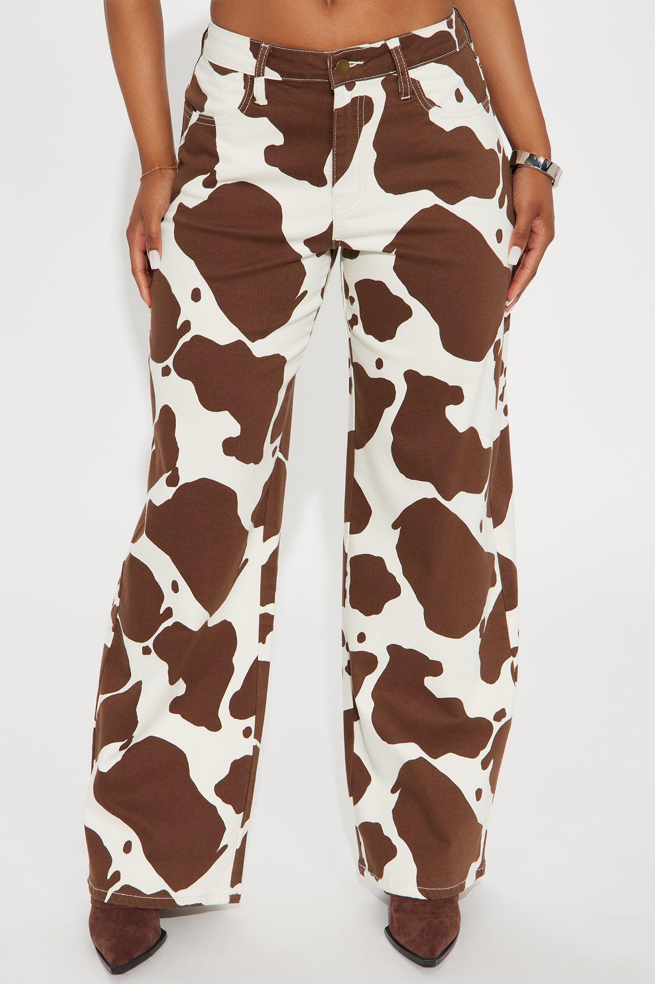 Captured In Contrast Wide Leg Pant - Brown/combo Product Image