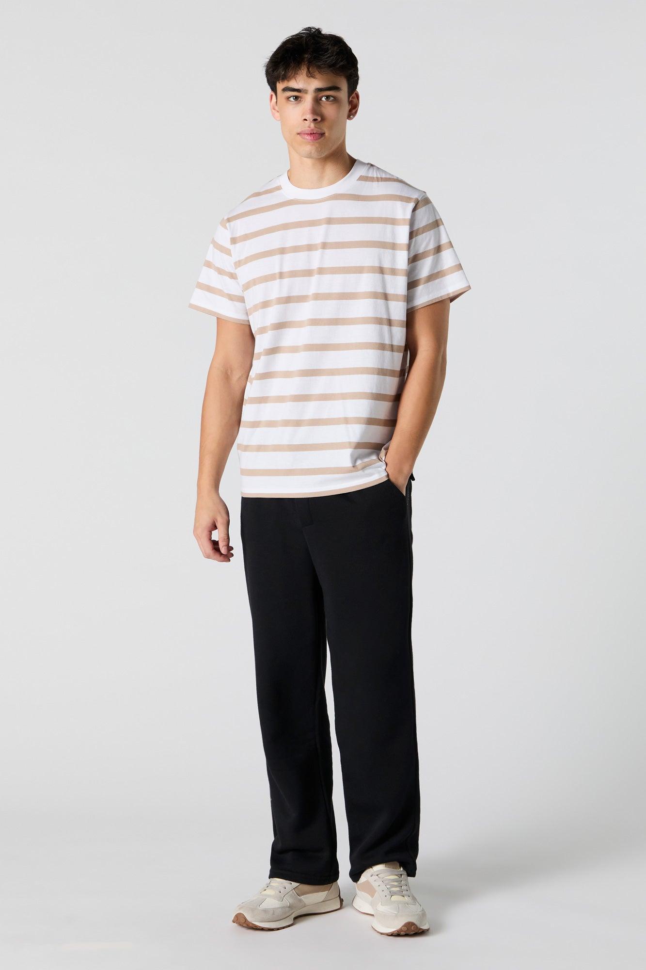 Striped Crewneck T-Shirt Male Product Image