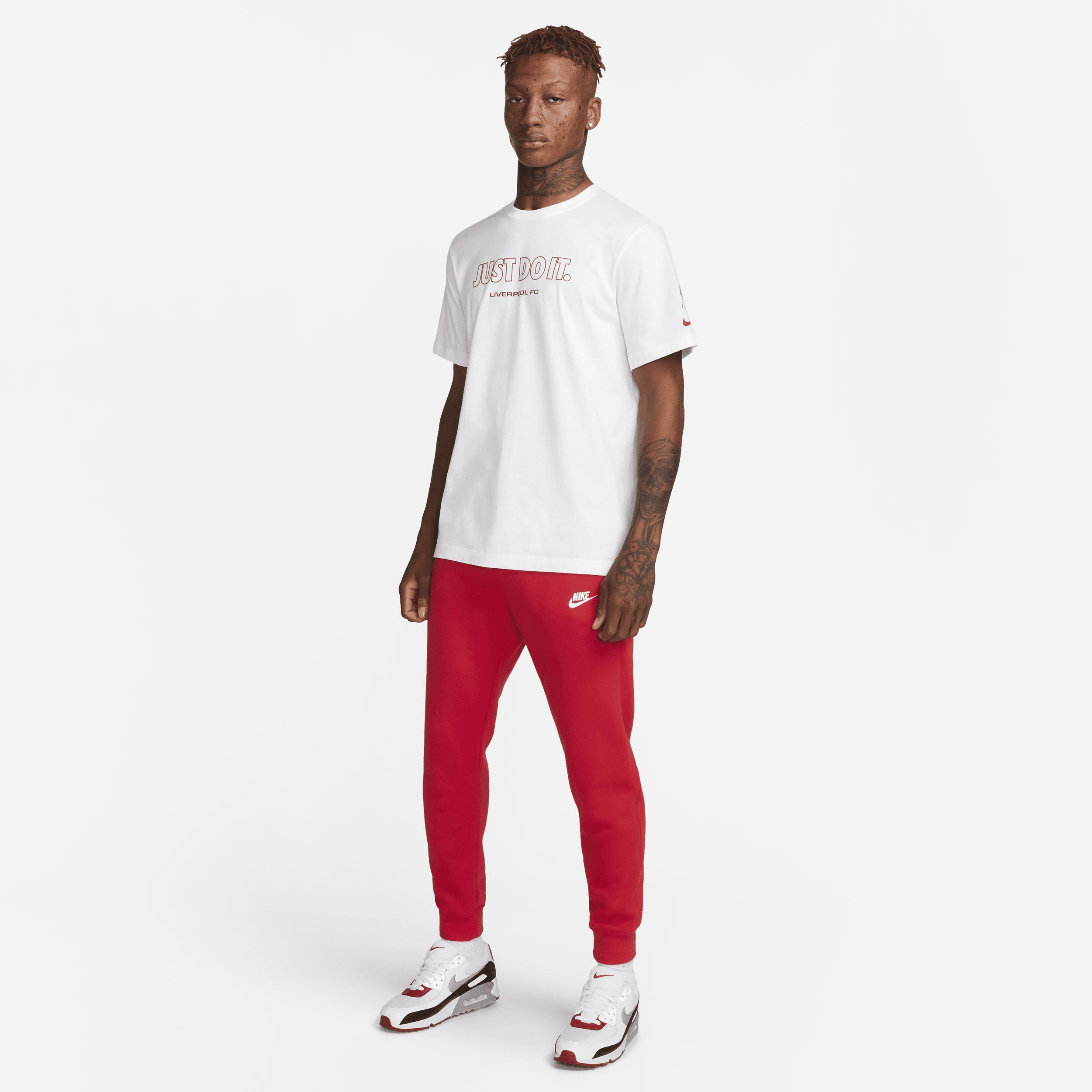 Men's Nike White Liverpool Just Do It T-Shirt, Size: Small, Lvp White Product Image