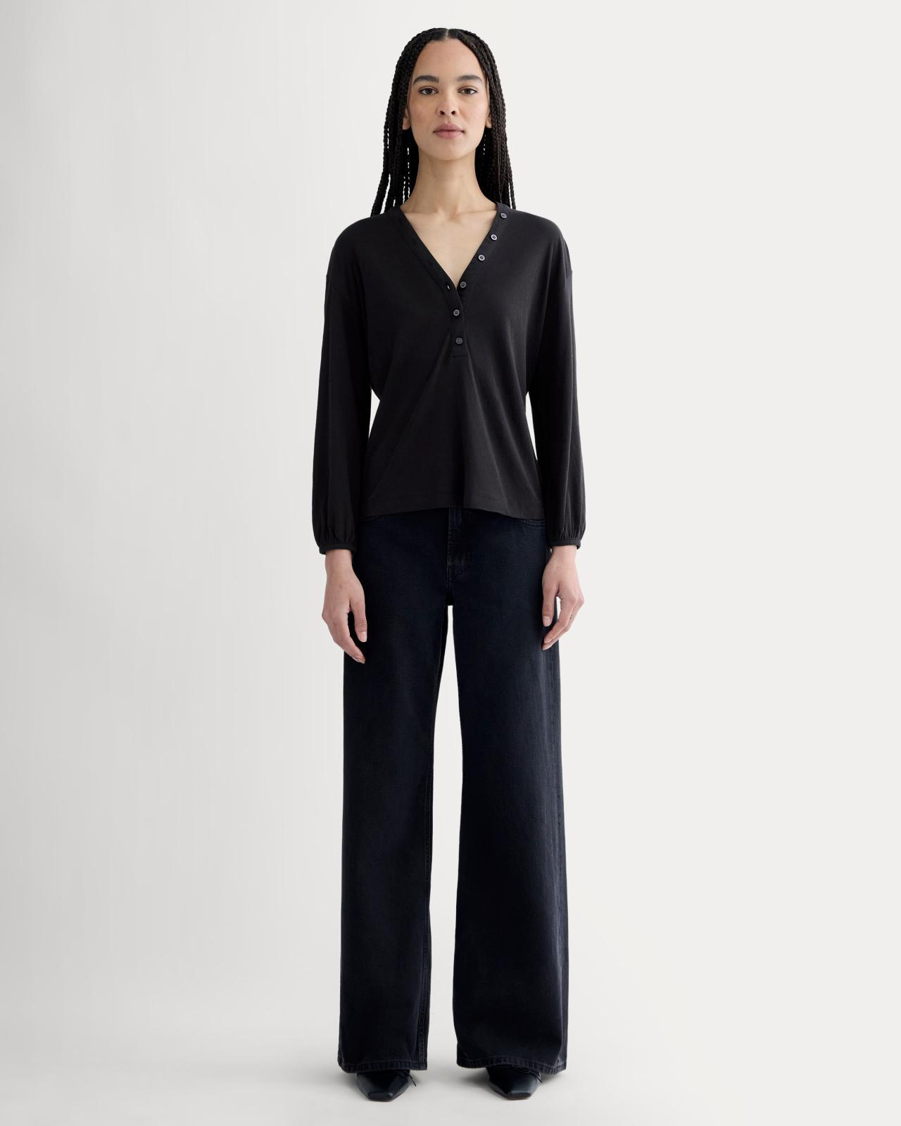 Womens Air V-Neck Henley T-Shirt by Everlane Product Image