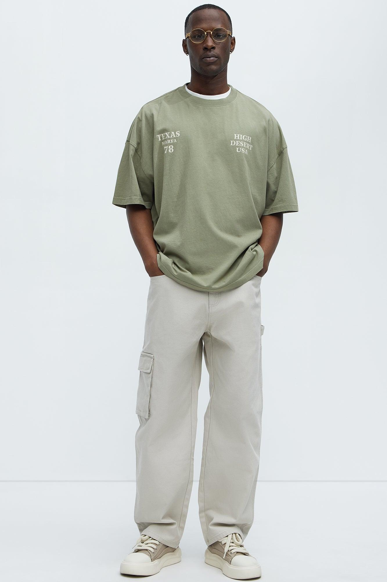 High Desert USA Oversized Short Sleeve Tee - Olive Product Image