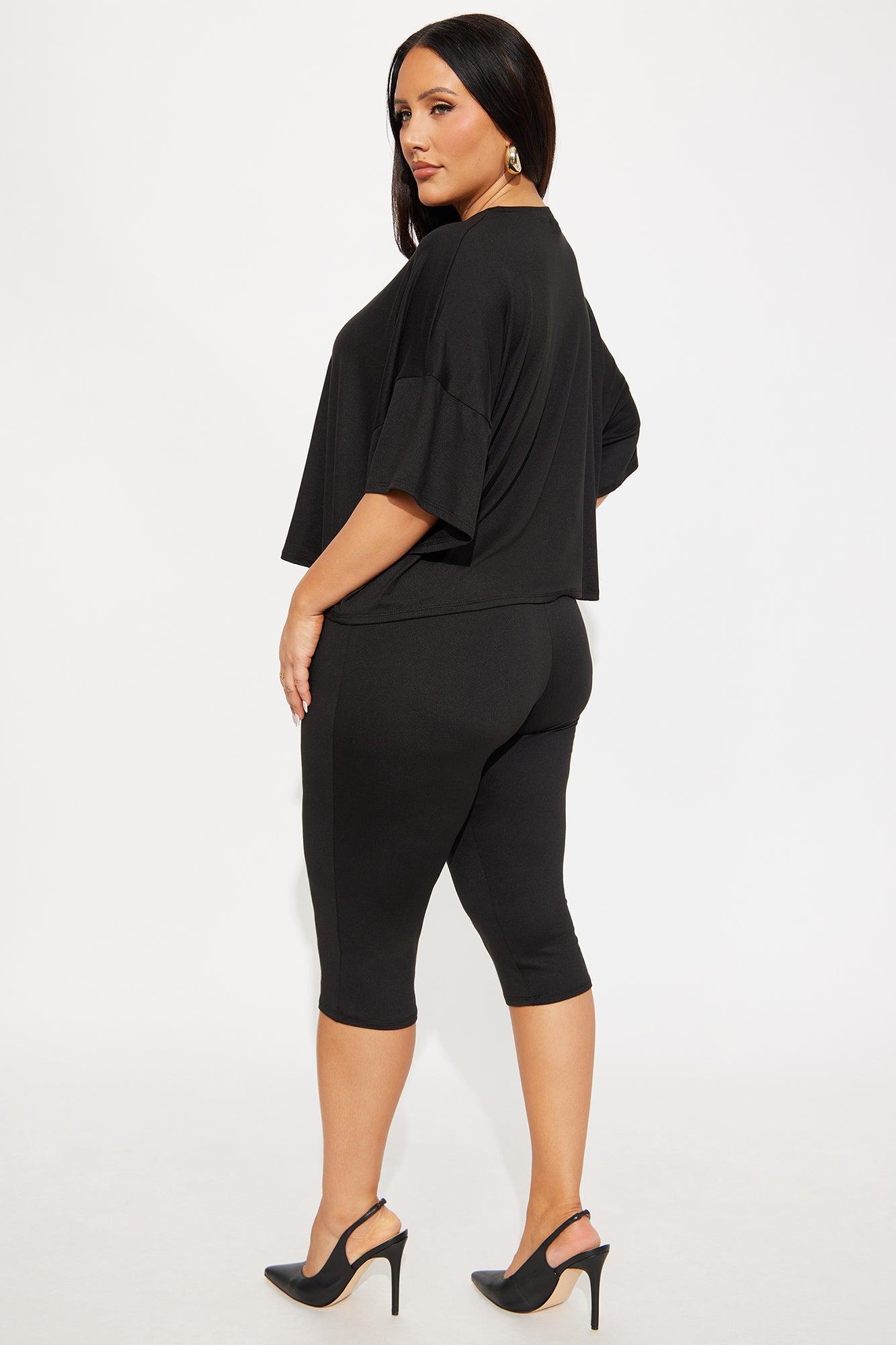 Morning Classes Capri Set - Black Product Image