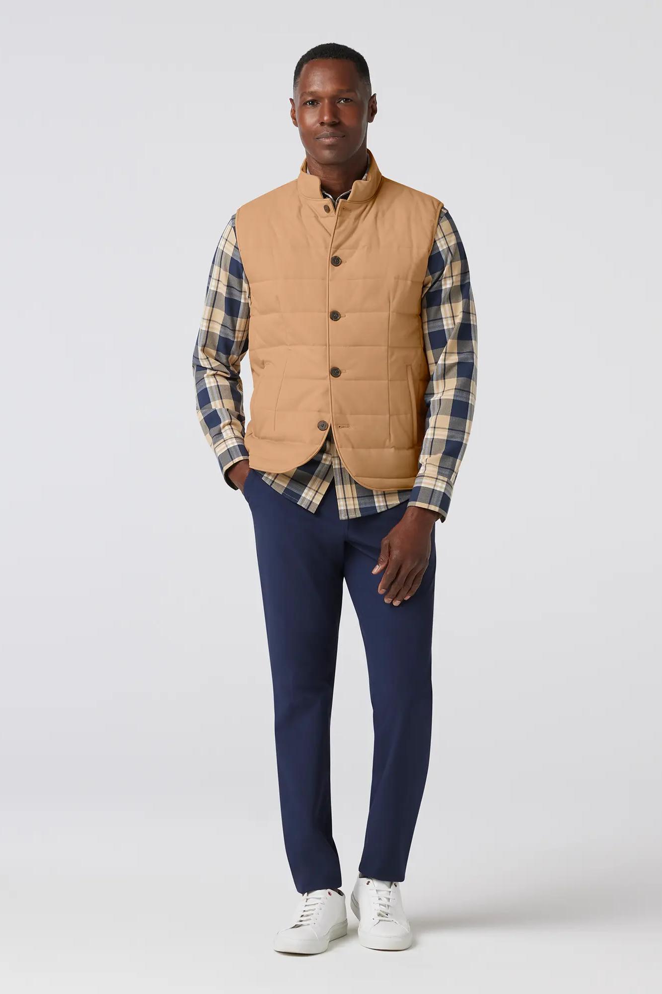 Aspen Vest - Beige Solid Product Image