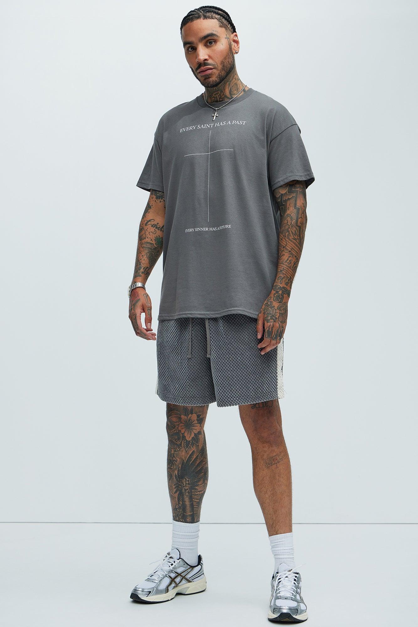 Past And Future Short Sleeve Tee - Charcoal Product Image