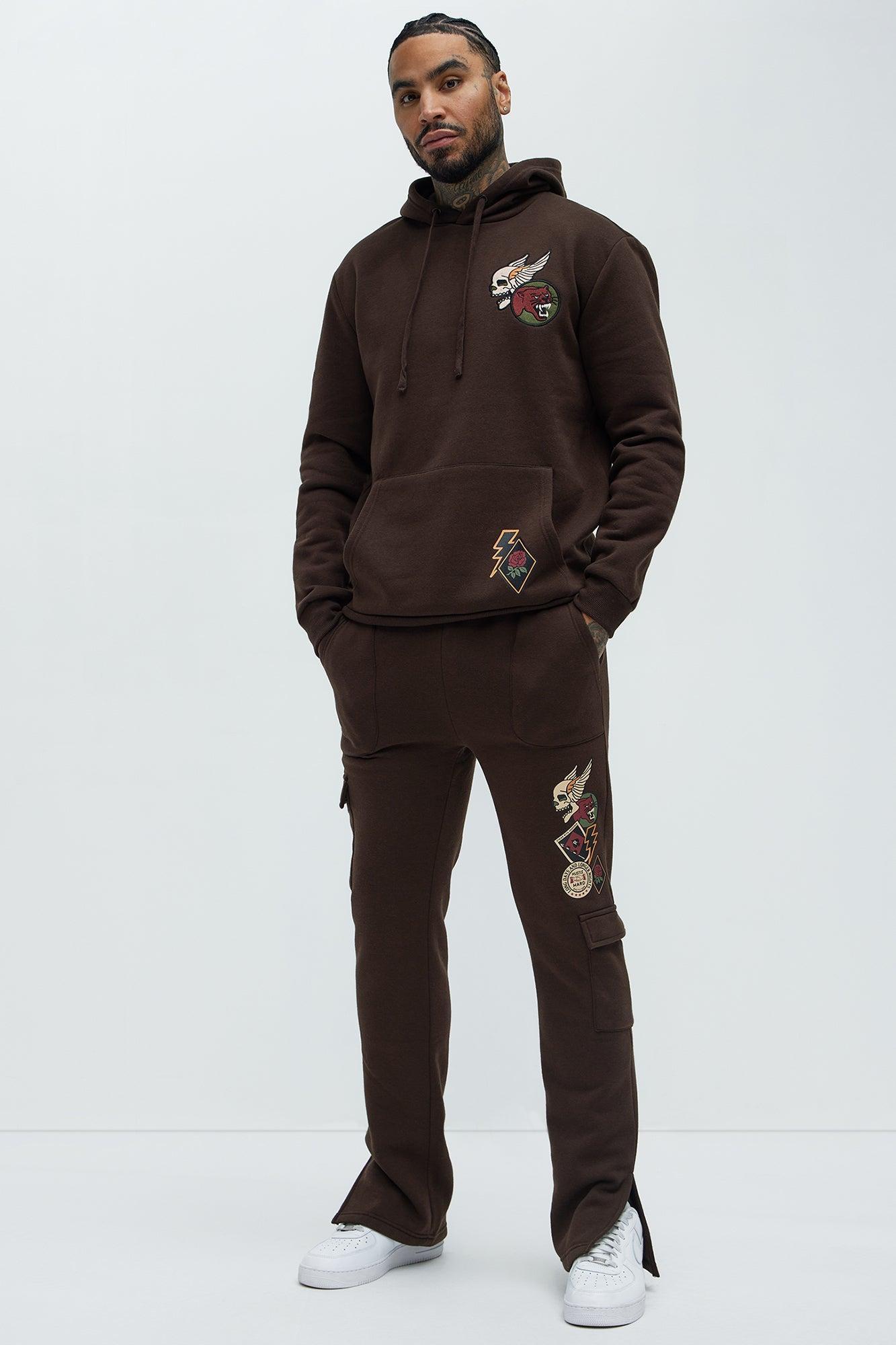 Valor Patches Hoodie - Brown Product Image