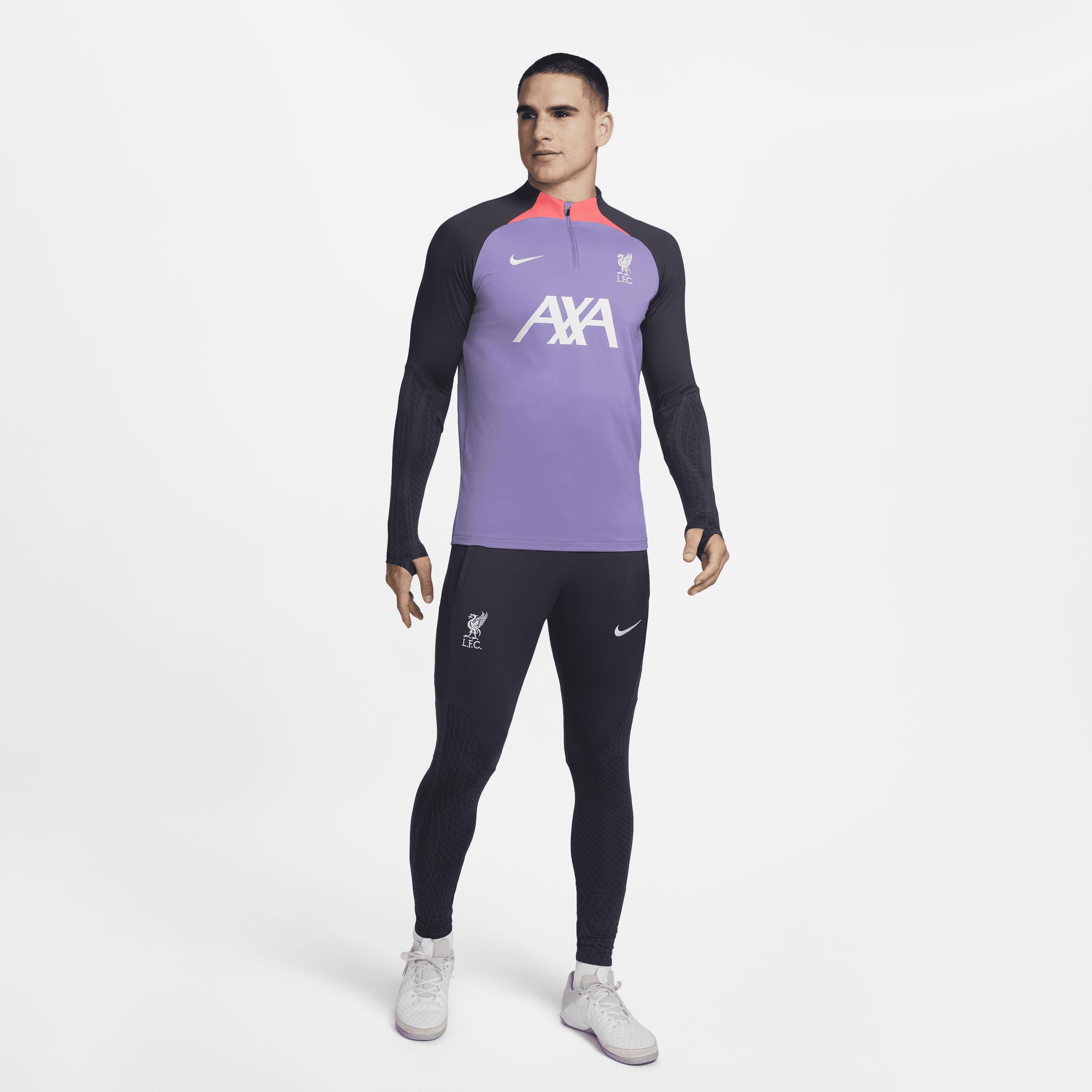 Men's Nike Purple Liverpool Strike Drill 2023/24 Performance Quarter-Zip Long Sleeve Top, Size: XL, Lvp Purple Product Image