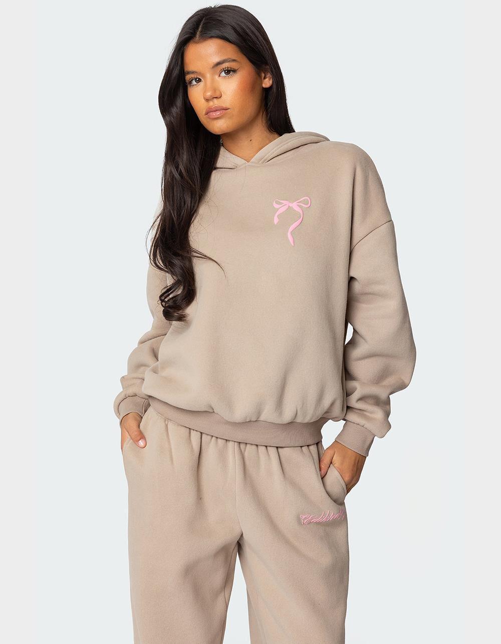 EDIKTED Sasha Bow Detail Hoodie Product Image
