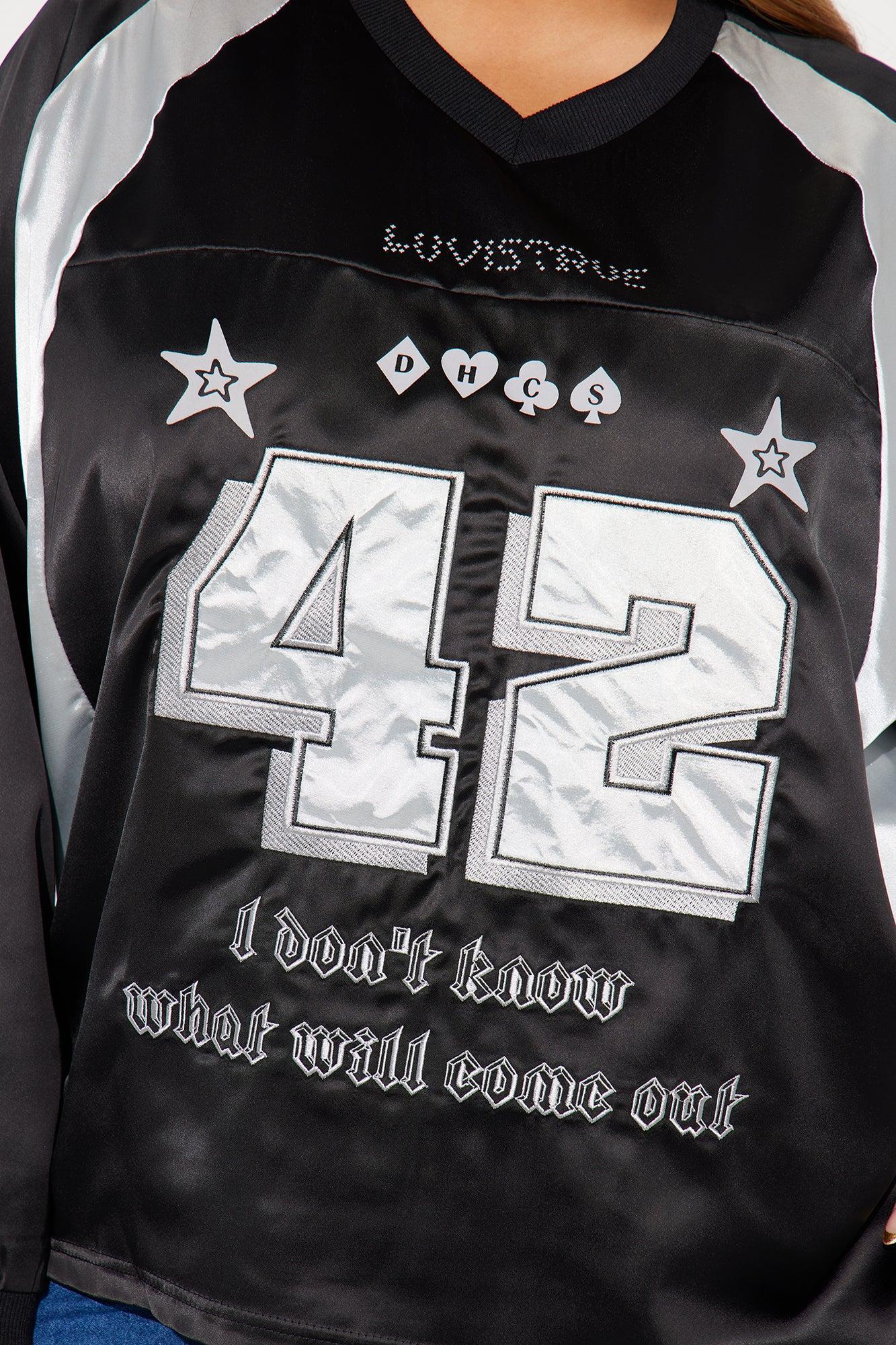 Take A Chance Jersey Top - Black Product Image