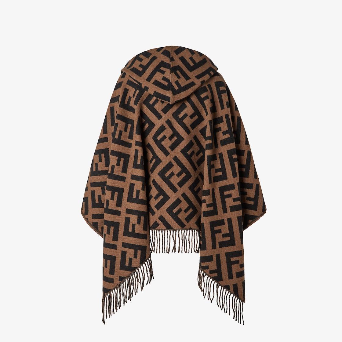 FF PonchoBrown cashmere poncho Product Image