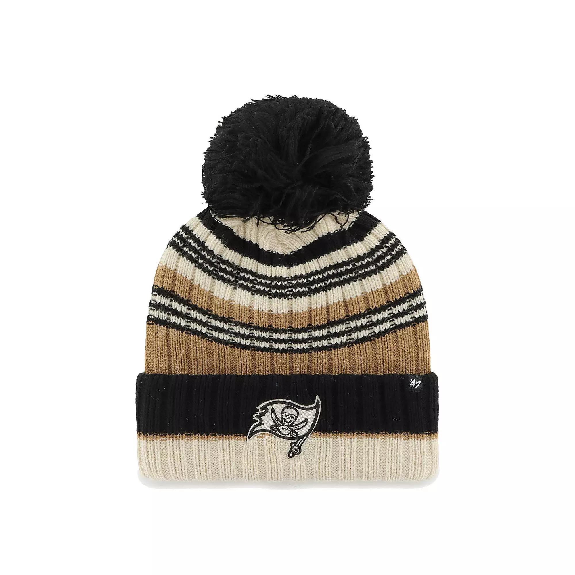 Womens 47 Natural Tampa Bay Buccaneers Barista Cuffed Knit Hat with Pom Product Image