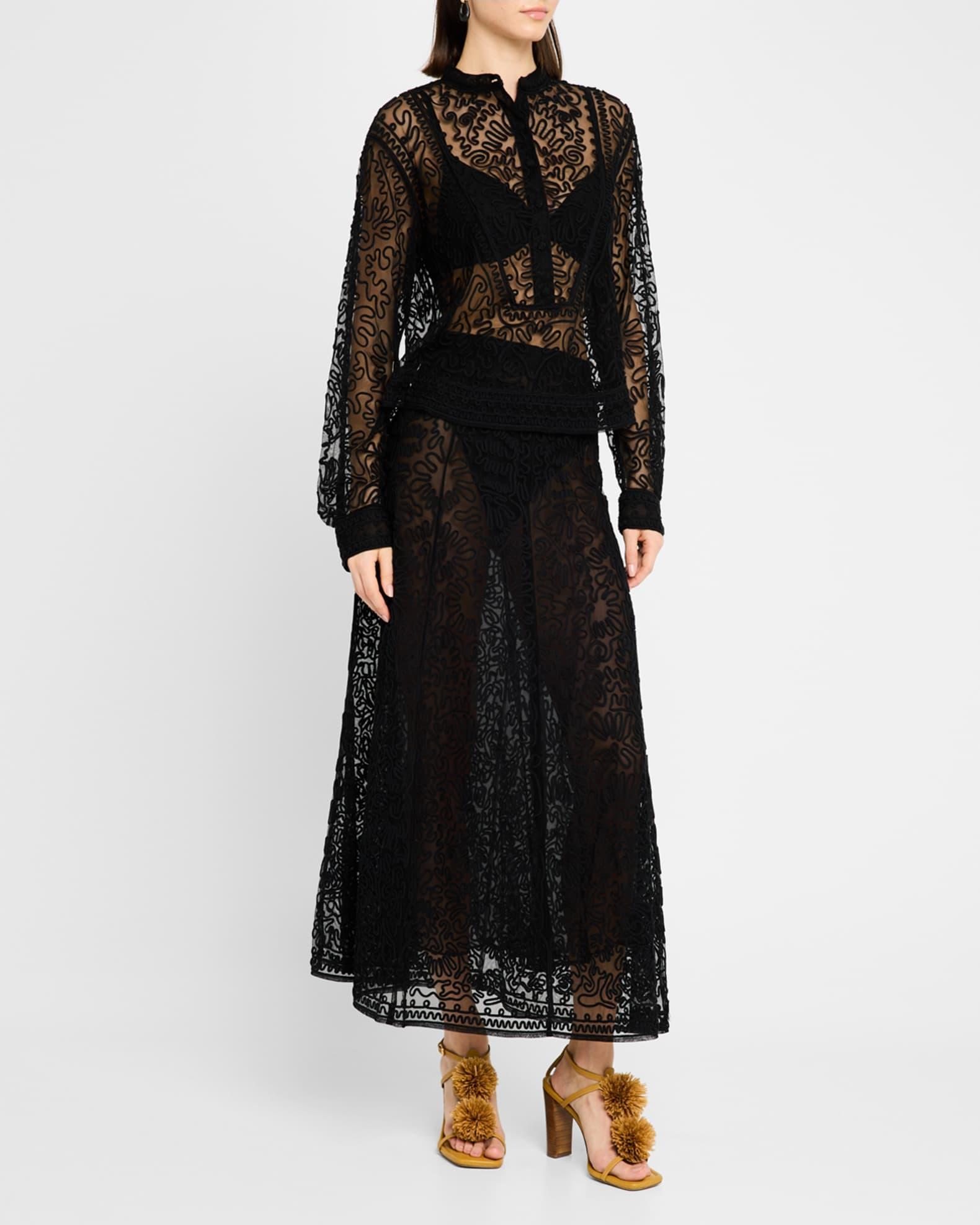 Esme Sheer Embroidered Blouse Product Image