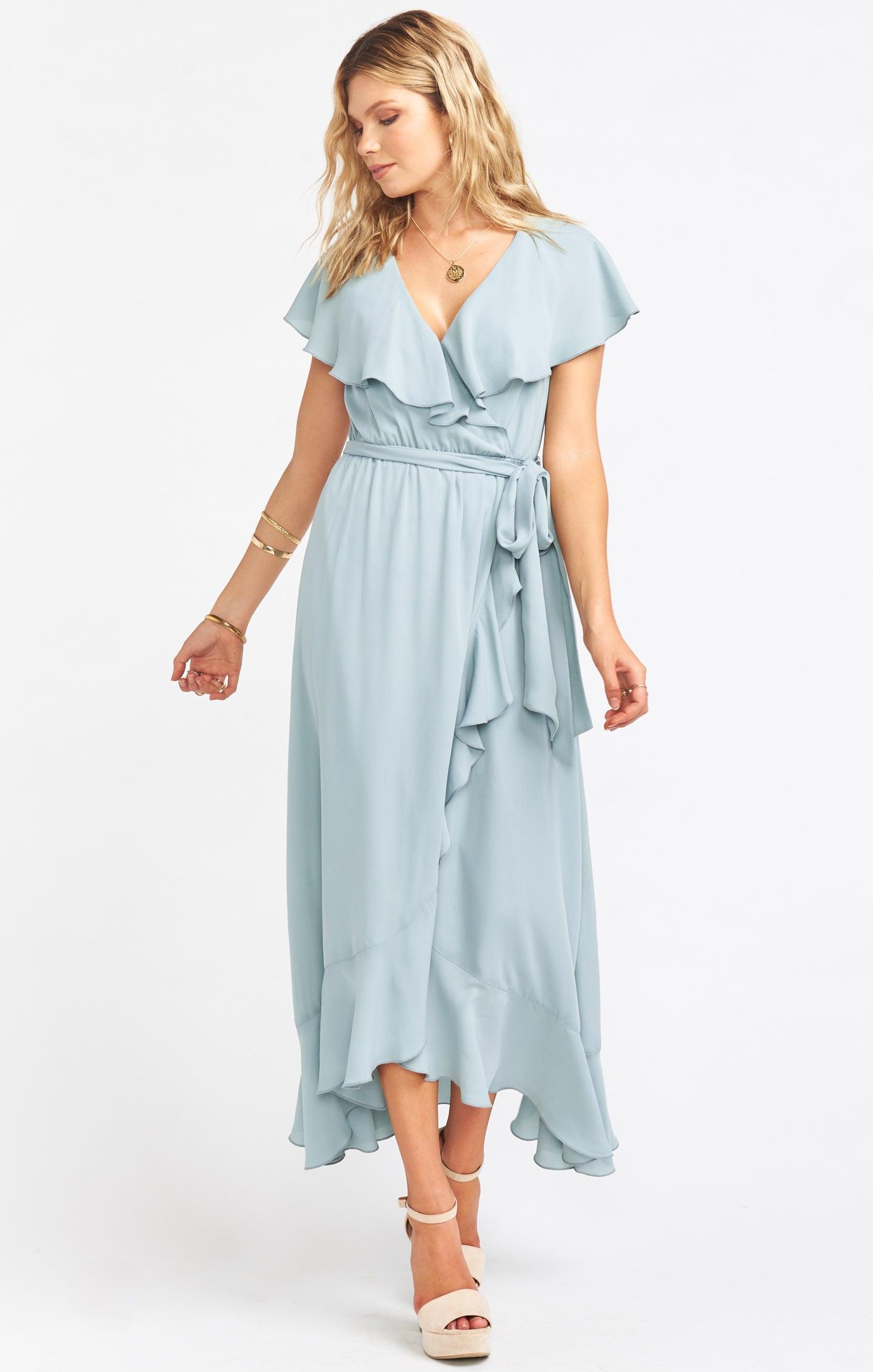 Jess Ruffle Midi Dress ~ Emerald Chiffon Product Image