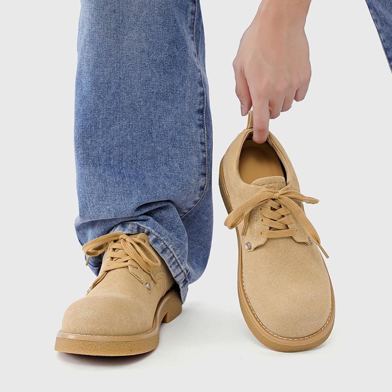 Faux Leather Platform Lace-Up Shoes Product Image