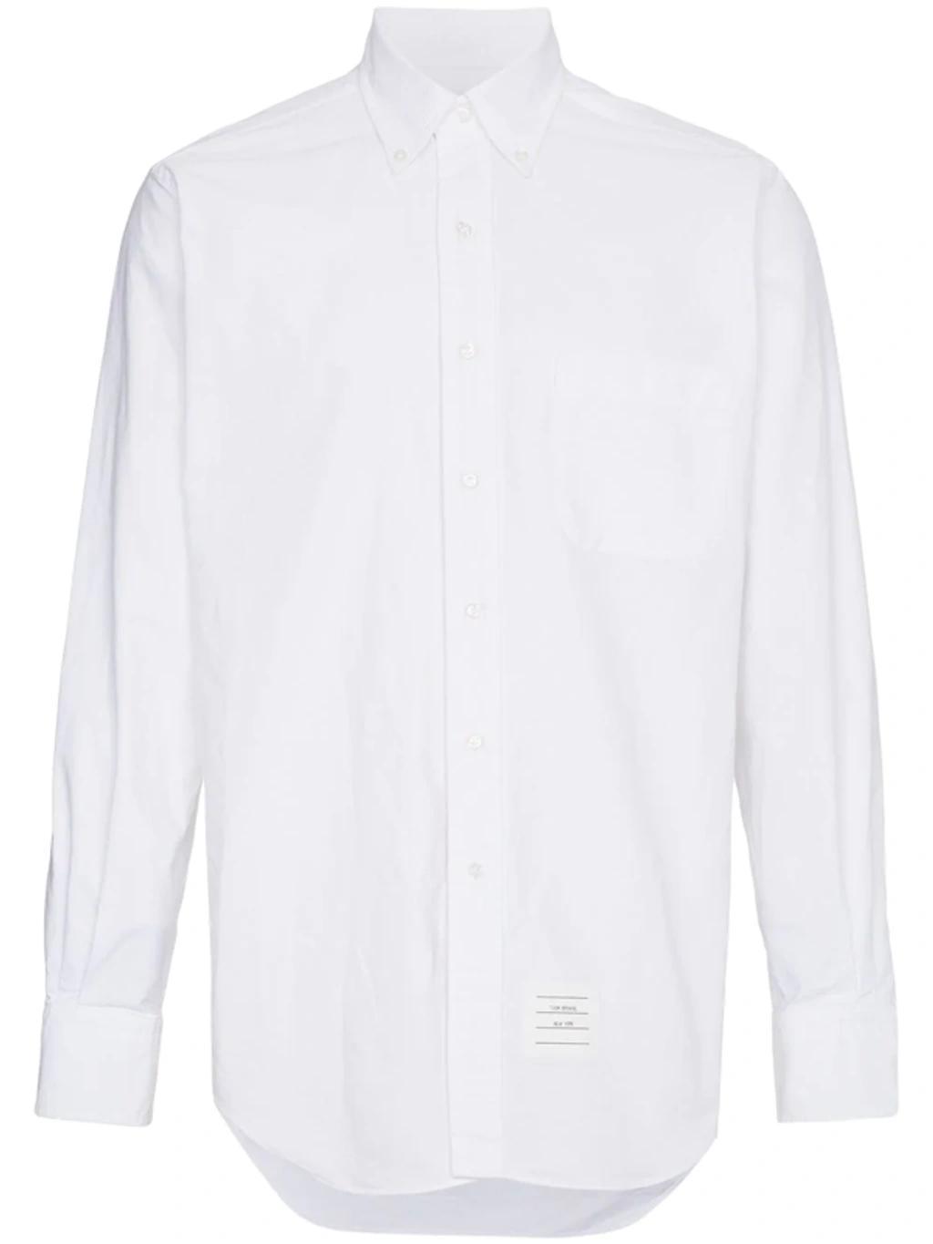 Straight Fit Oxford Shirt In White Product Image