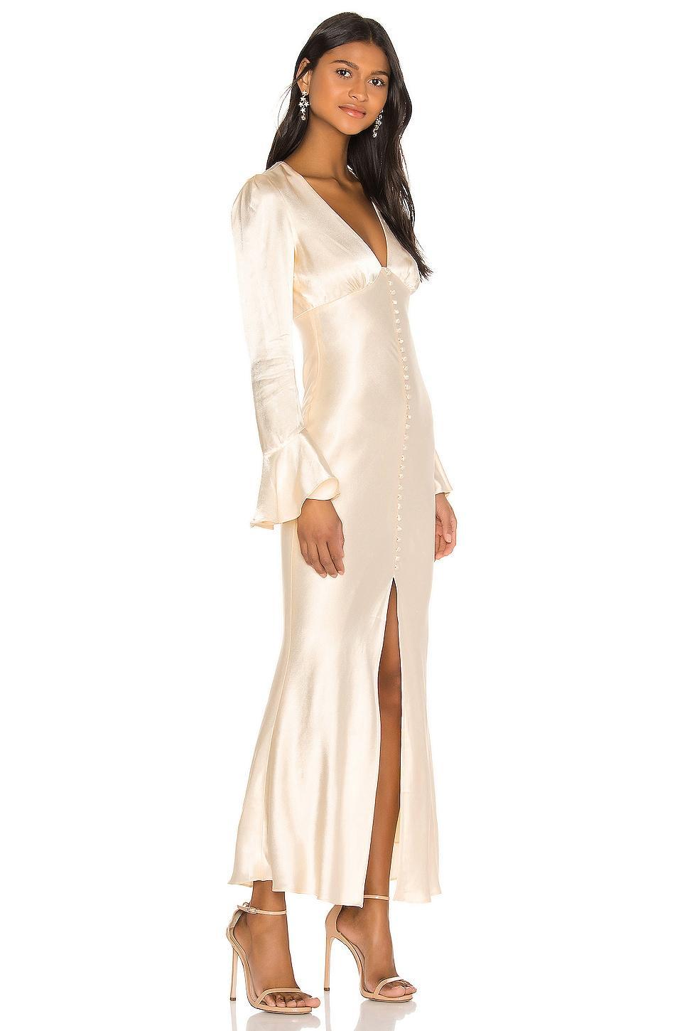 La Lune Frill Cuff Bias Midi Dress Shona Joy Product Image