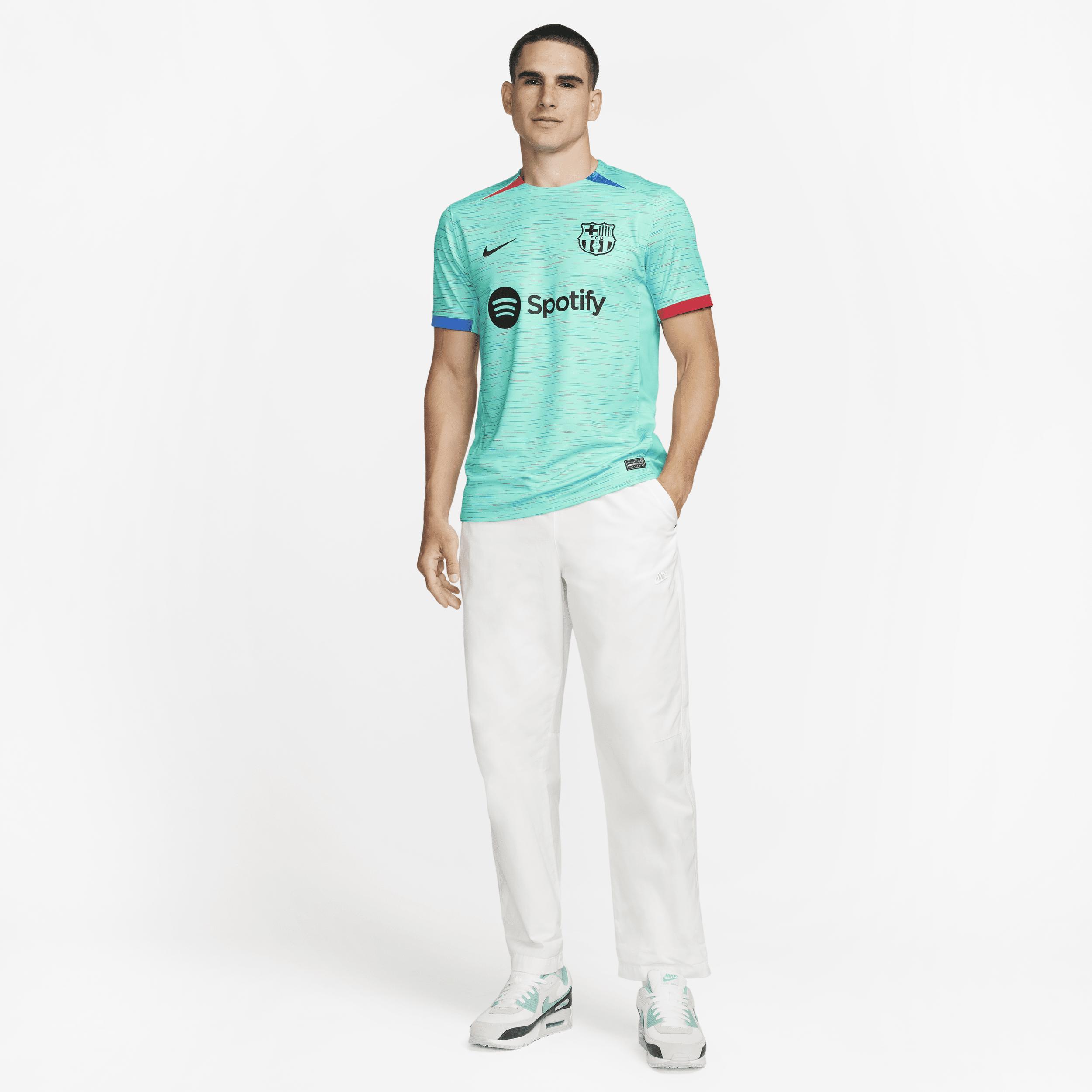 Mens Nike Aqua Barcelona 2023/24 Third Replica Jersey Bar Turquoise A Product Image