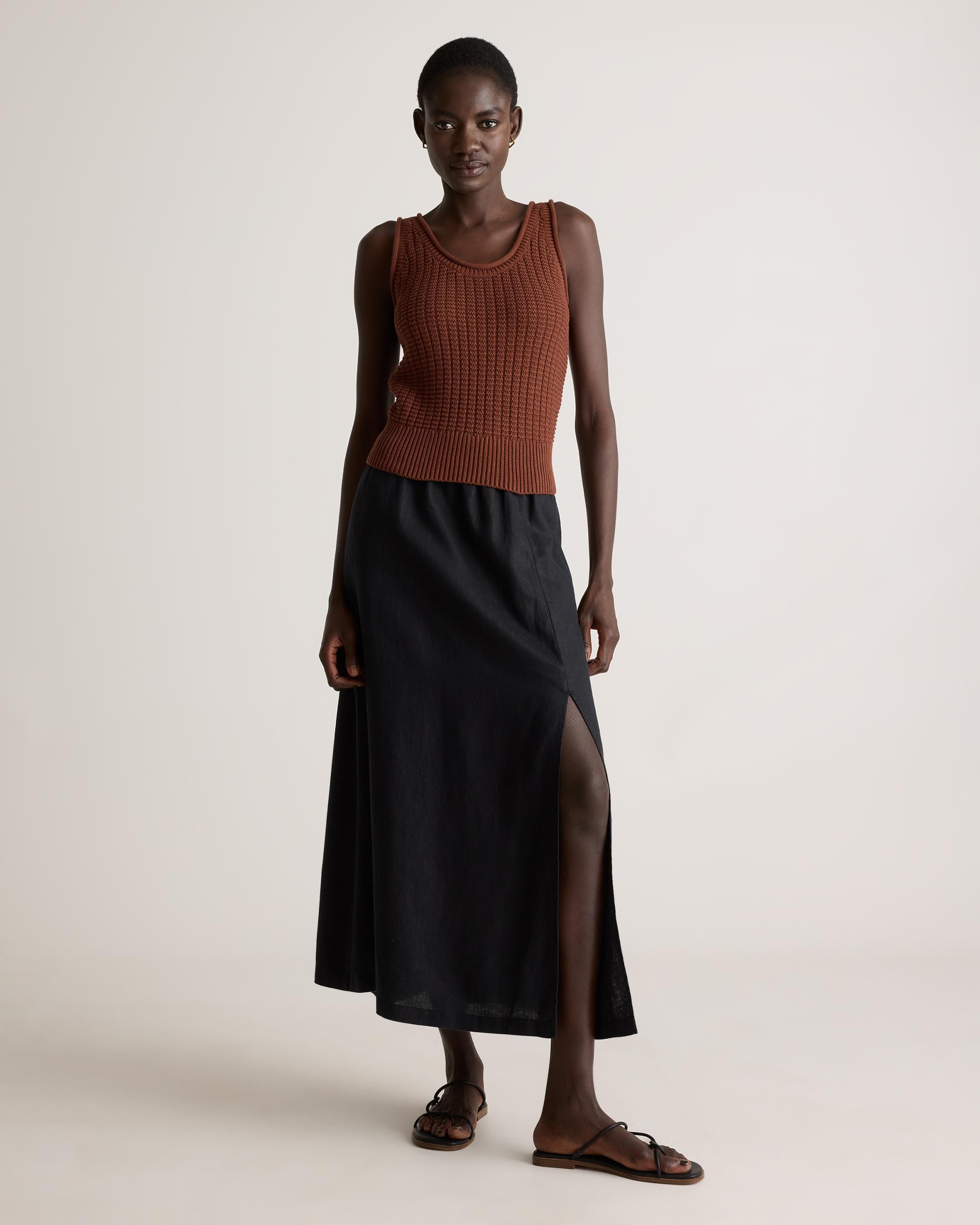 Quince | Women's Waffle Cropped Sweater Tank Top Size XS, Organic Cotton Product Image