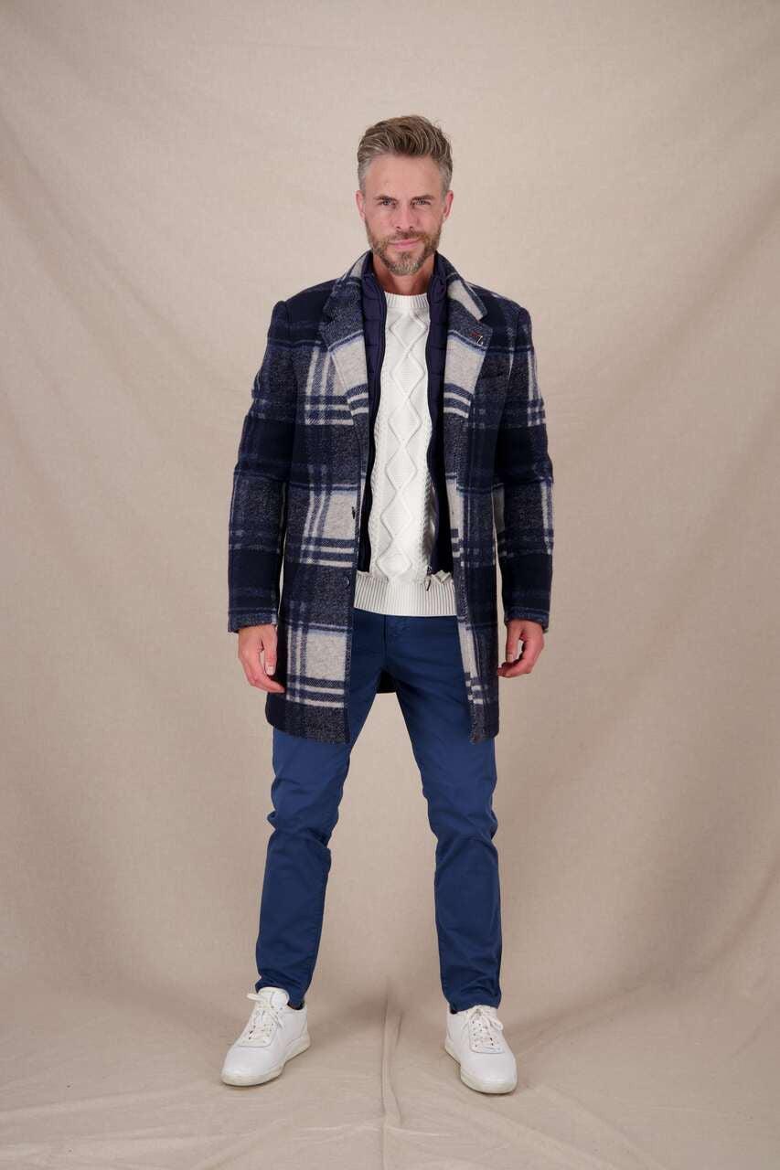 A Fish Named Fred Overcoat Big Check Product Image