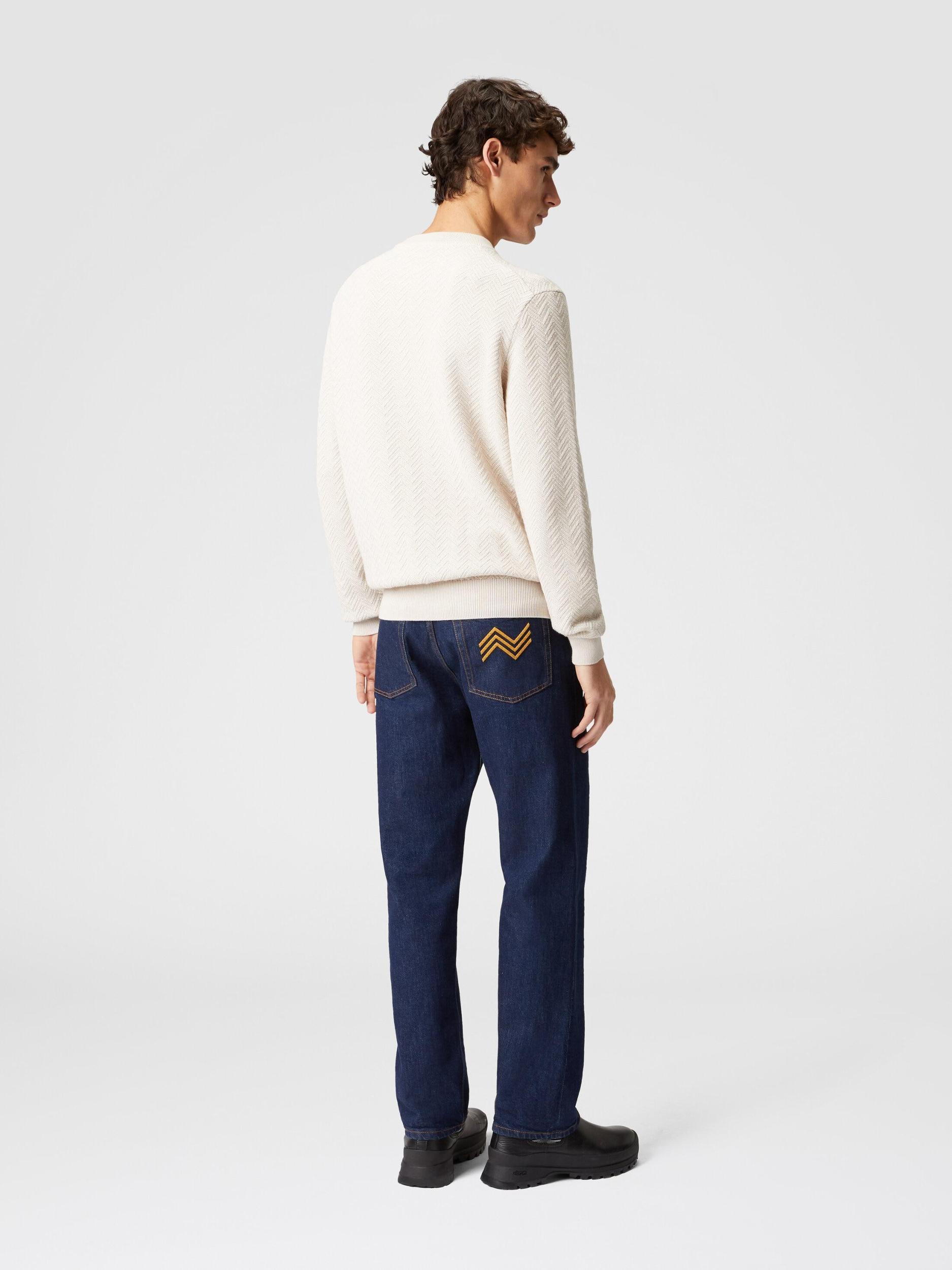 Cotton chevron crew-neck pullover Product Image