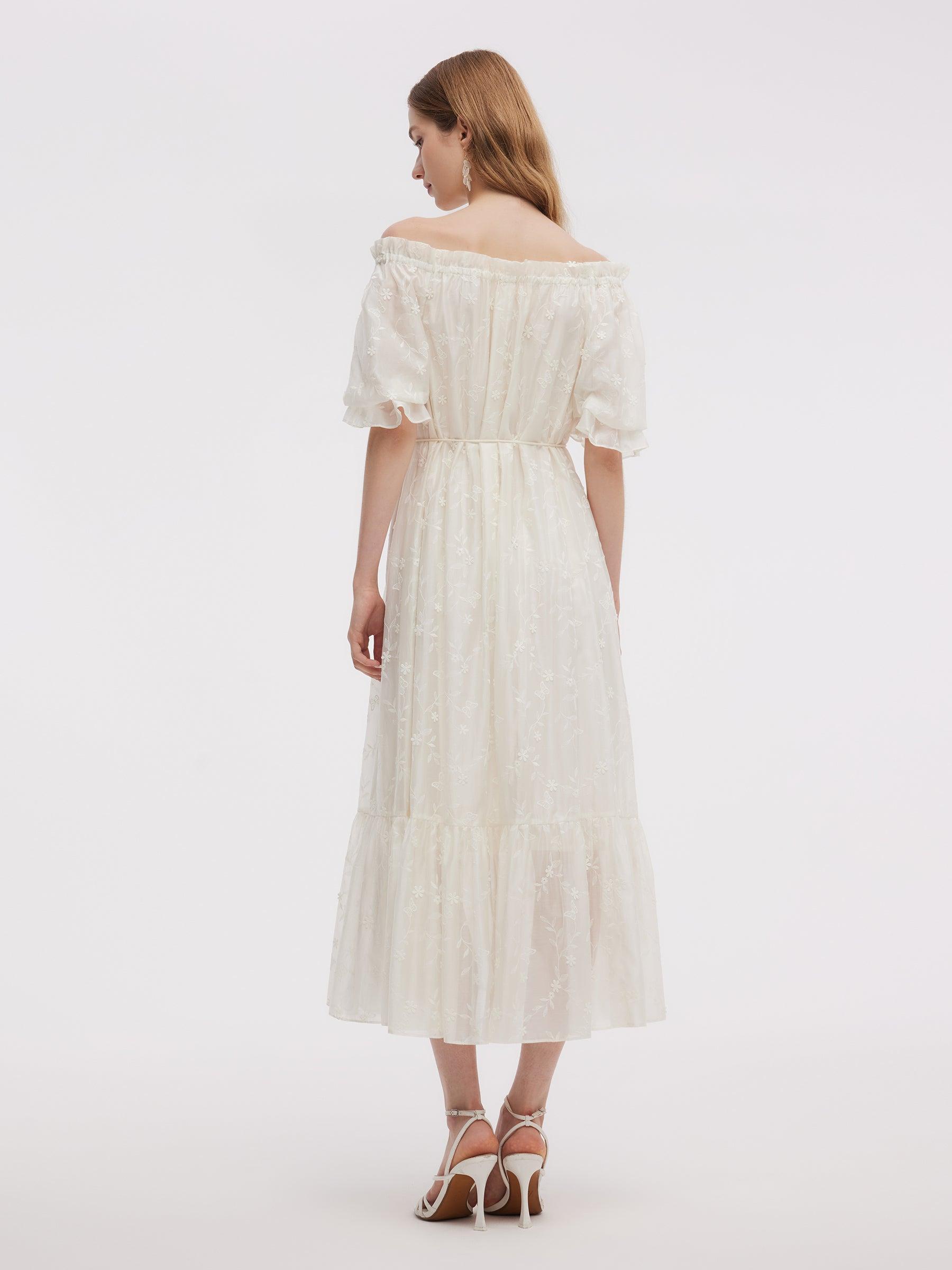 Tencel Blend Embroidered Women Maxi Dress Product Image