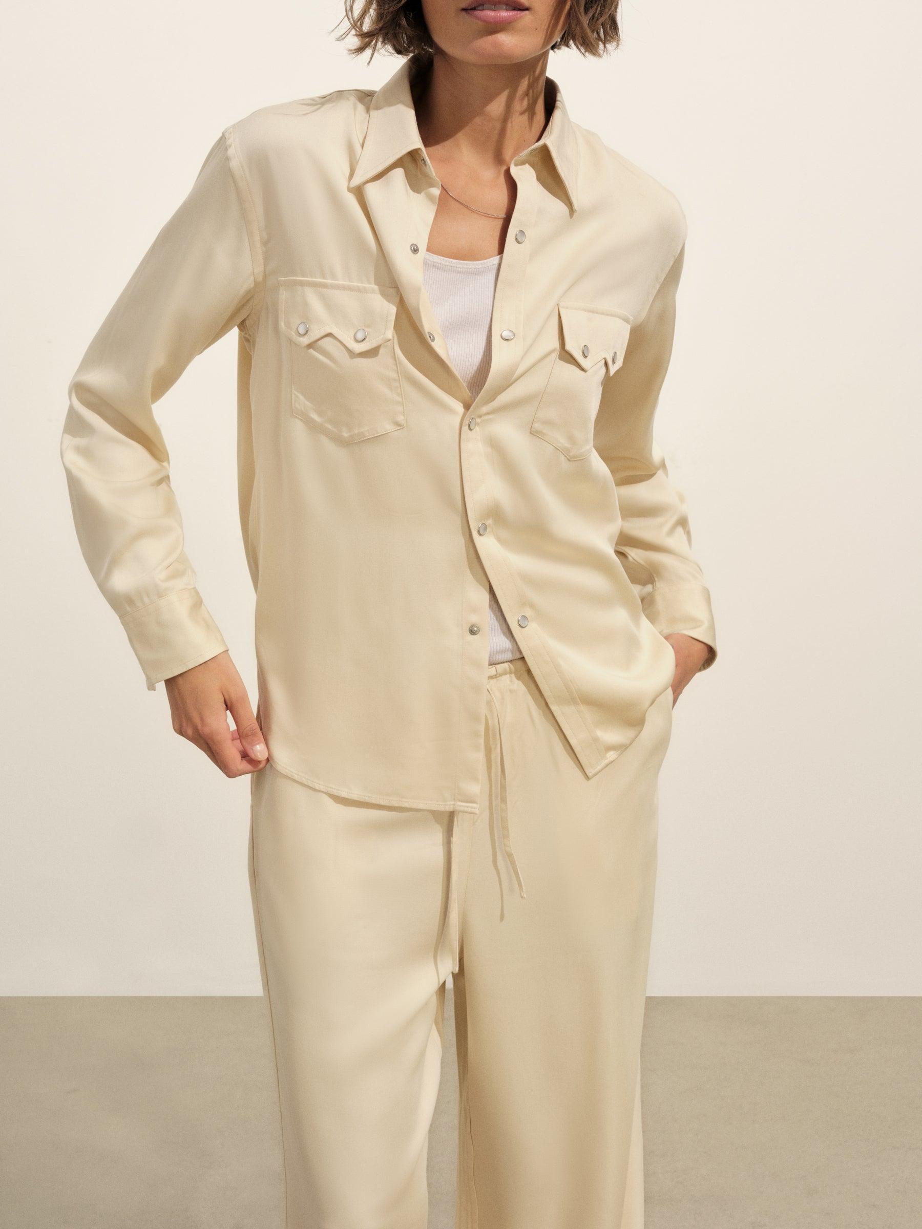 Oyster Duskdream Satin Pull-On Pant Product Image