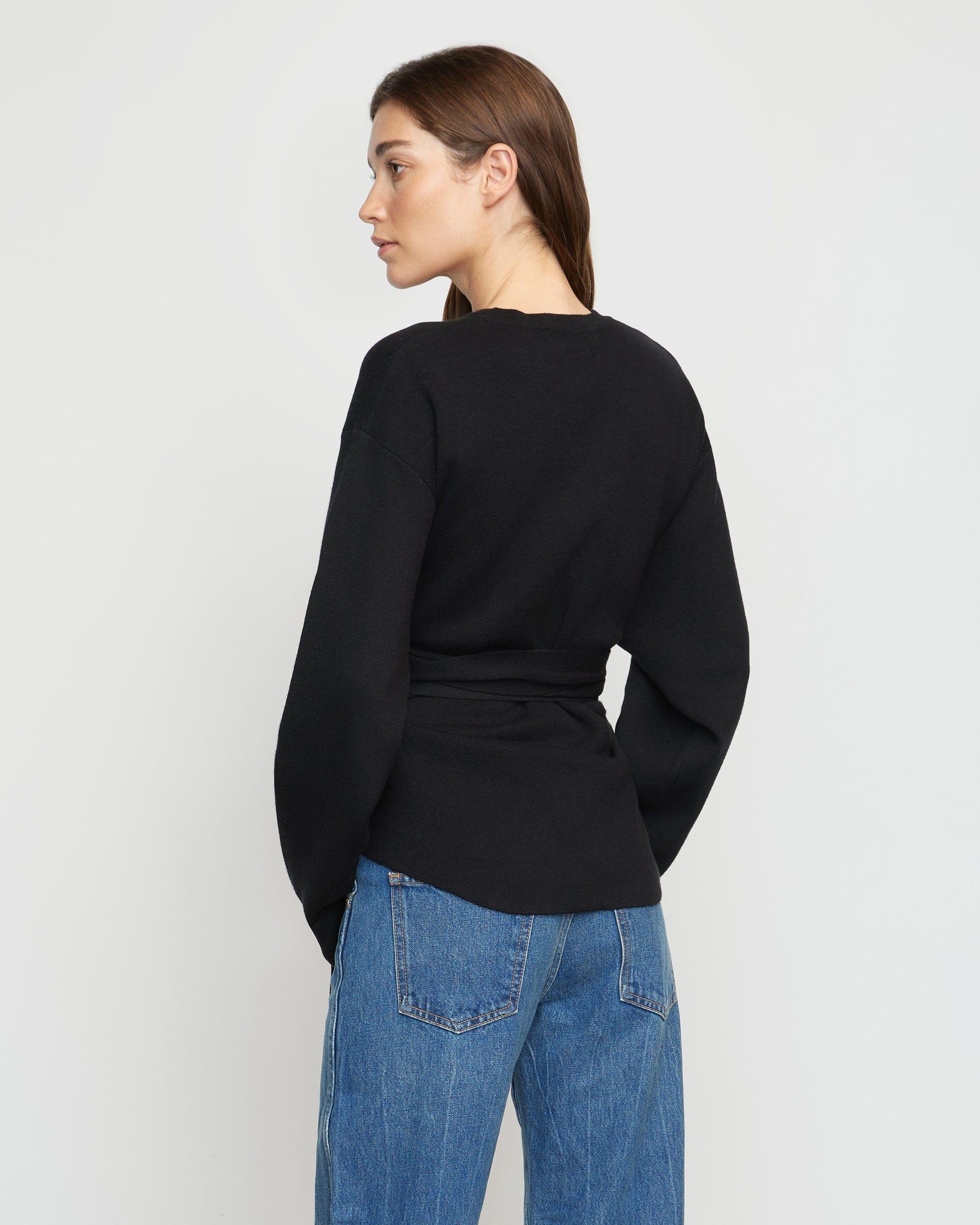 Nara Tie-Front Knit Sweater Product Image