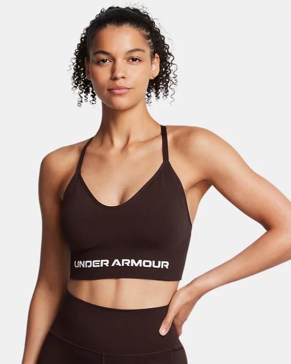 Women's Under Armour Vanish Seamless Low Long Sports Bra, Size: XL, Harbor Blue Product Image
